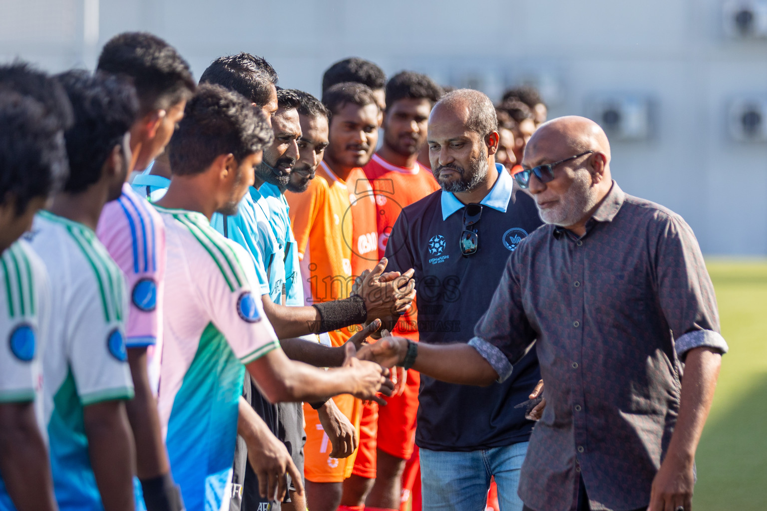Huss Songun Football Team vs CC Sports Club in Day 2 of Eydhafushi Cup 2025 held in Eydhafushi Football Stadium at B. Eydhafushi, Maldives on Saturday, 6th September 2025. Photos: Mohamed Mahfouz Moosa / images.mv
