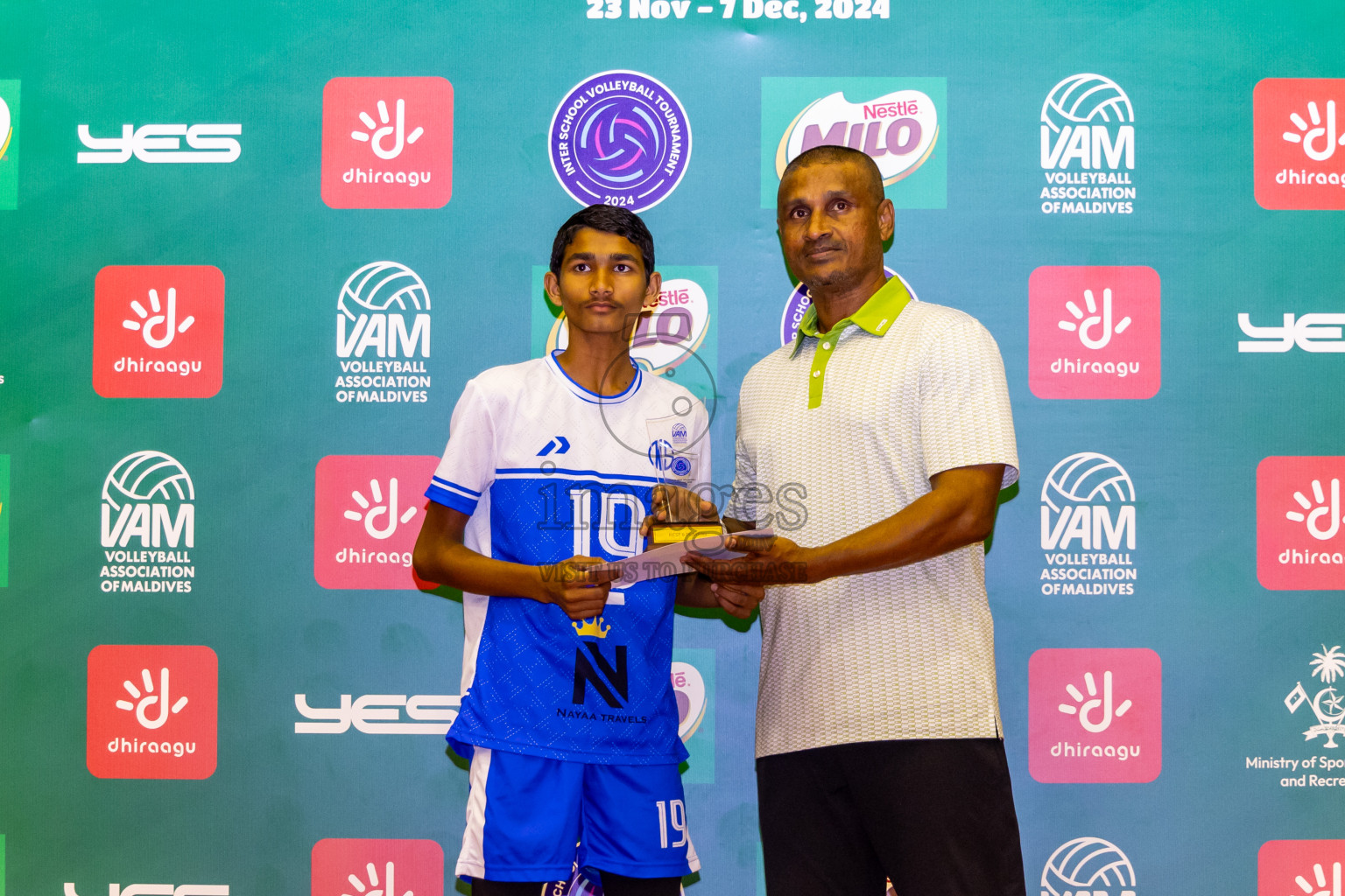 Finals of Interschool Volleyball Tournament 2024 was held in Social Center at Male', Maldives on Friday, 6th December 2024. Photos: Nausham Waheed / images.mv