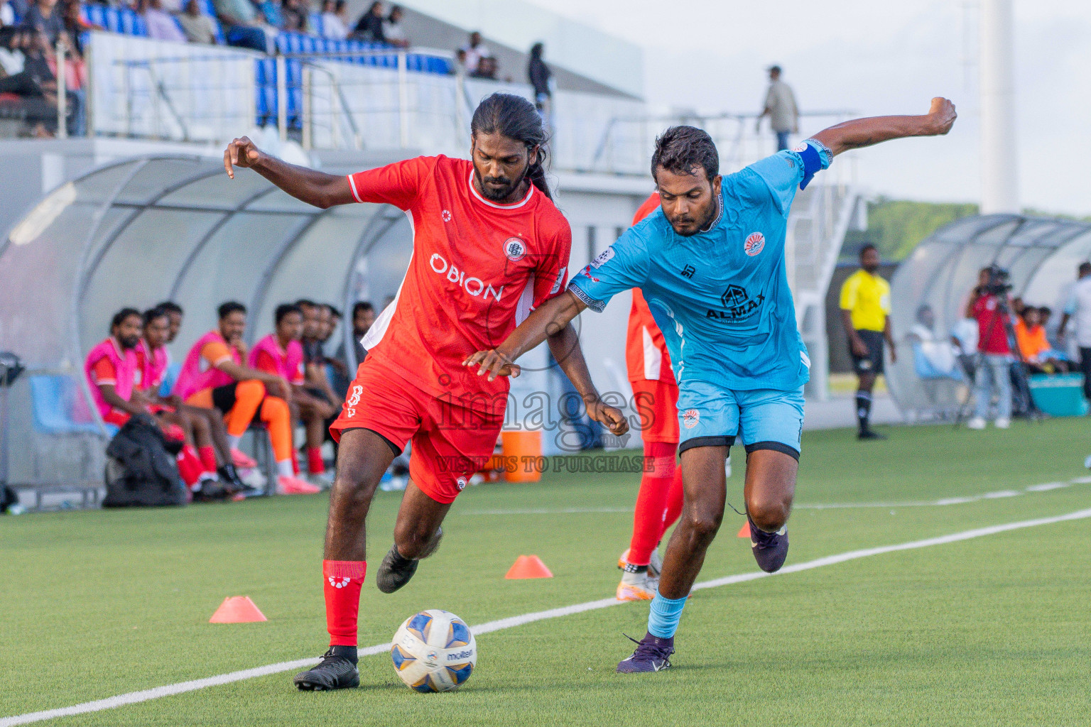 Semi Finals Match 01 Irumathi FC VS CC Sports Club in Day 7 of Eydhafushi Cup 2025 held in Eydhafushi Football Stadium at B. Eydhafushi, Maldives on Friday, 12th September 2025. Photos: Arif Rasheed / images.mv