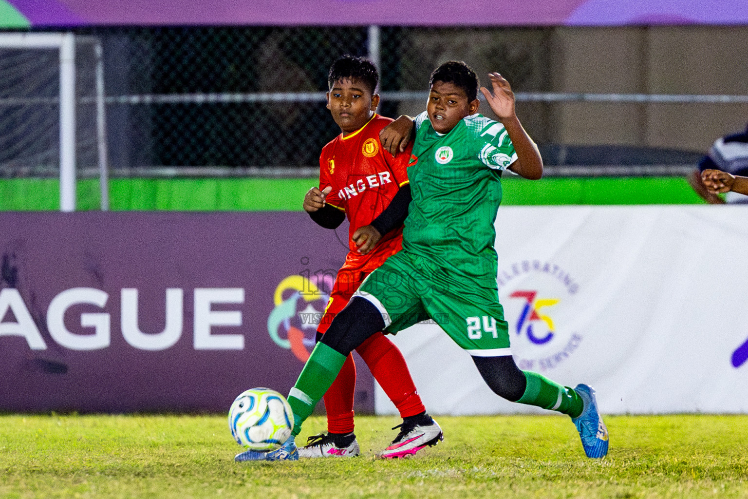 Victory Sports Club vs Hurriyya Sports Club (U12) in Day 9 of Dhivehi Youth League 2024 held at Henveiru Stadium on Saturday, 14th December 2024. Photos: Nausham Waheed / Images.mv