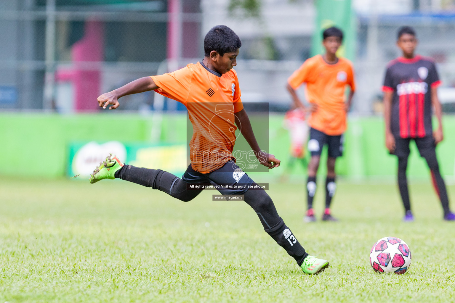 Day 1 of MILO Academy Championship 2023 (u14) was held in Henveyru Stadium Male', Maldives on 3rd November 2023. Photos: Nausham Waheed / images.mv