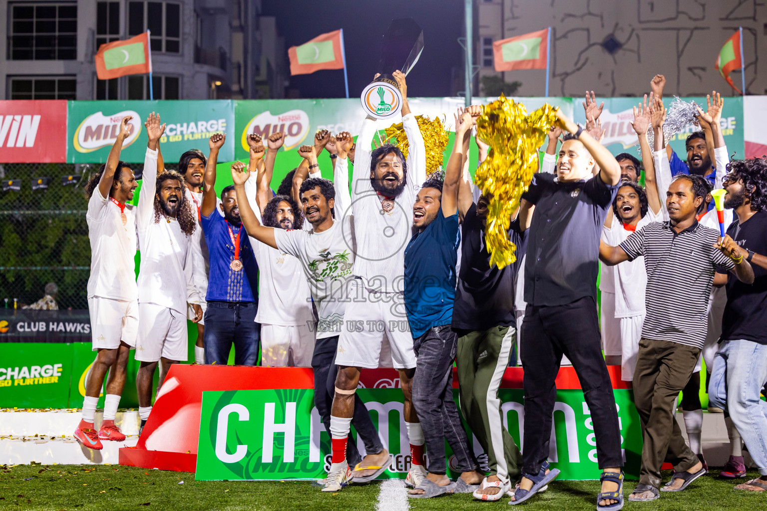 Arena vs Hawks in the Final of Milo Sector League 2025 was held in Rehendhi Futsal Ground, Hulhumale', Maldives on Tuesday, 18th November 2025. Photos: Nausham Waheed  / images.mv