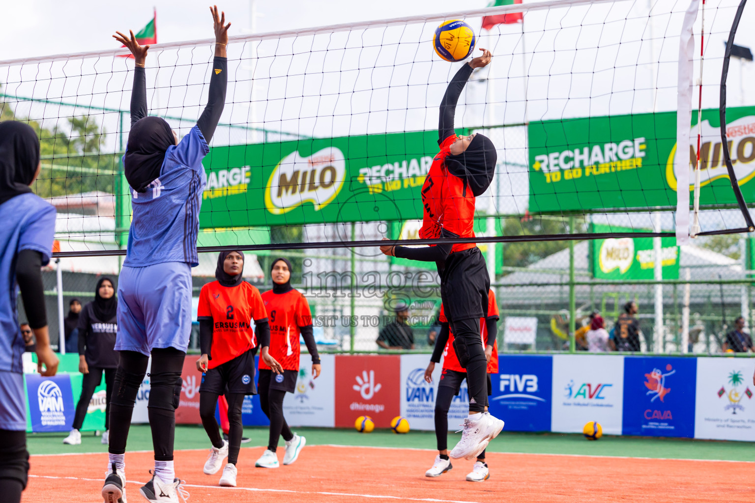 Villingili Z Jamiyya vs Club Volleyball in the Finals of Milo National Junior Volleyball Championship 2025 Woman's Division was held on Sunday, 30th November 2025 at Ekuveni Turf Court Male', Maldives. Photos: Nausham Waheed / images.mv