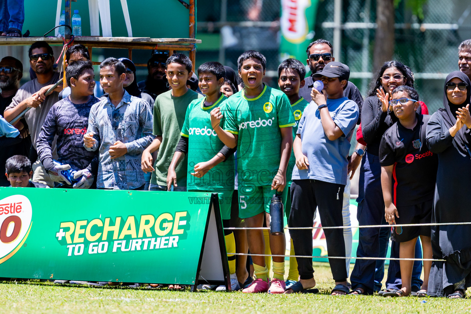 Day 3 of MILO Academy Championship 2025 (U-12) was held at Henveiru Stadium in Male', Maldives on Saturday, 3rd May 2025. Photos: Nausham Waheed / images.mv