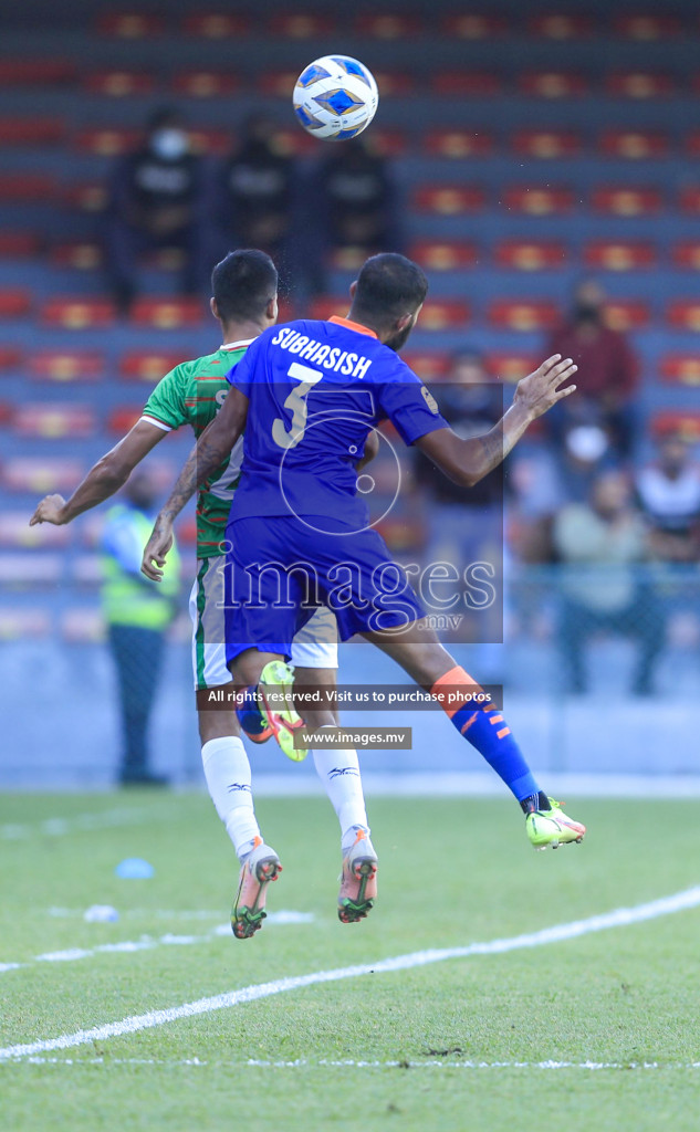 Bangladesh vs India in SAFF Championship 2021 held on 1st October 2021 in Galolhu National Stadium, Male', Maldives