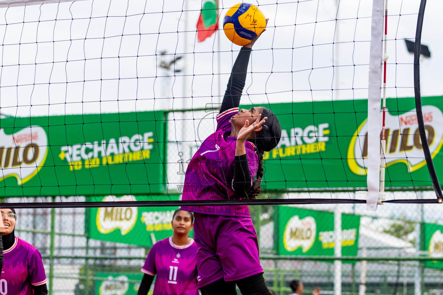 City Sports Club vs Alma Sports Club in Milo National Junior Volleyball Championship 2025 Day 4 was held on Tuesday, 25th November 2025 at Ekuveni Turf Court Male', Maldives. Photos: Nausham Waheed / images.mv
