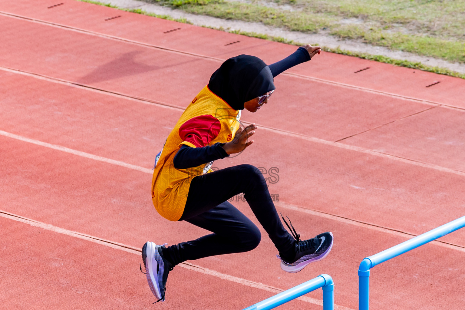 Day 5 of MWSC Interschool Athletics Championships 2024 held in Hulhumale Running Track, Hulhumale, Maldives on Wednesday, 13th November 2024. Photos by: Nausham Waheed / Images.mv