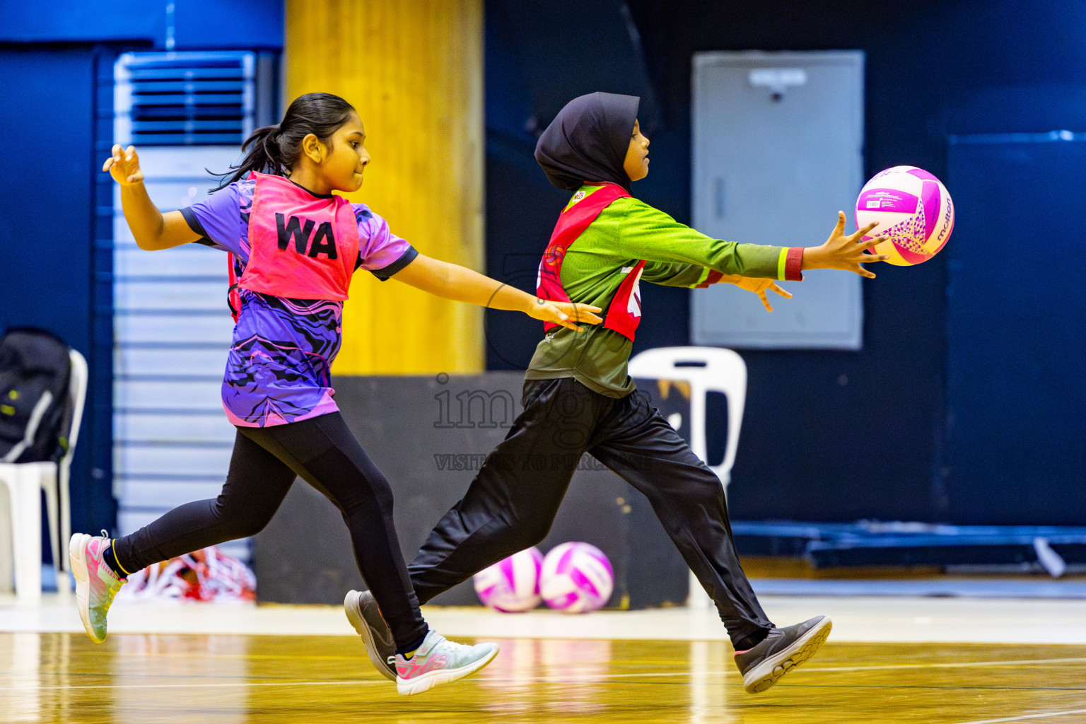 Netgen A vs N Sports Academy A in Day 3 of 3rd Netball Junior Championship, held at Social Center on Tuesday, 21st January 2025 . Photos: Nausham Waheed / images.mv
