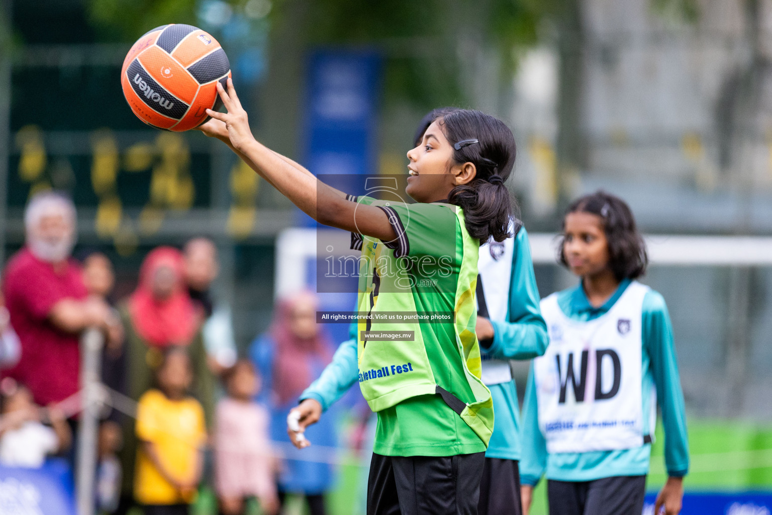 Day 2 of Nestle' Kids Netball Fiesta 2023 held in Henveyru Stadium, Male', Maldives on Thursday, 1st December 2023. Photos by Nausham Waheed / Images.mv