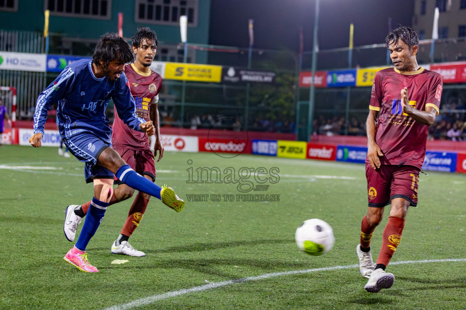 V. Keyodhoo VS AA. Mathiveri on Day 36 of Golden Futsal Challenge 2024 was held on Wednesday, 21st February 2024, in Hulhumale', Maldives 
Photos: Hassan Simah/ images.mv