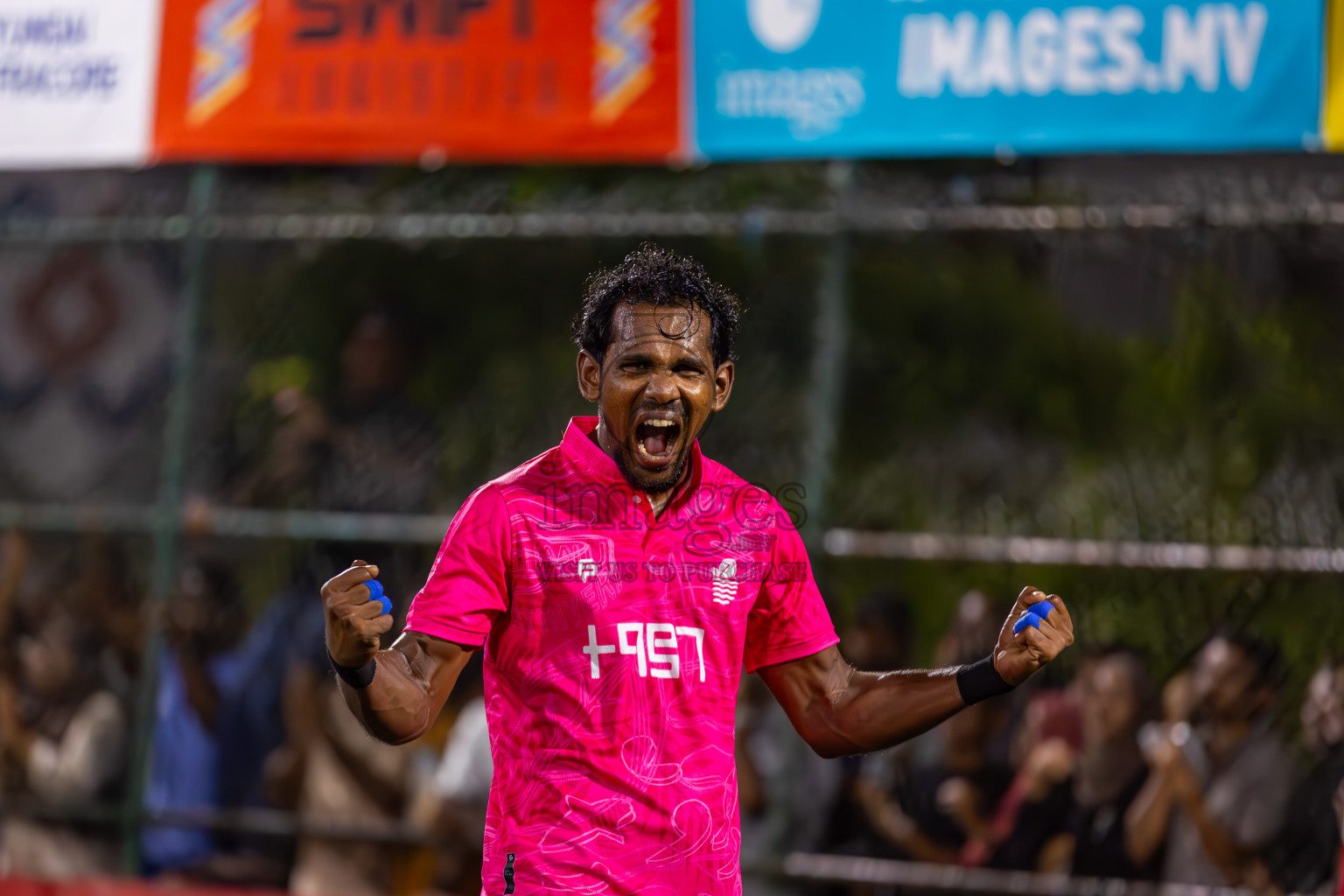 F Bilehdhoo vs AA Mathiveri in Round of 16 on Day 40 of Golden Futsal Challenge 2024 which was held on Tuesday, 27th February 2024, in Hulhumale', Maldives Photos: Ismail Thoriq / images.mv