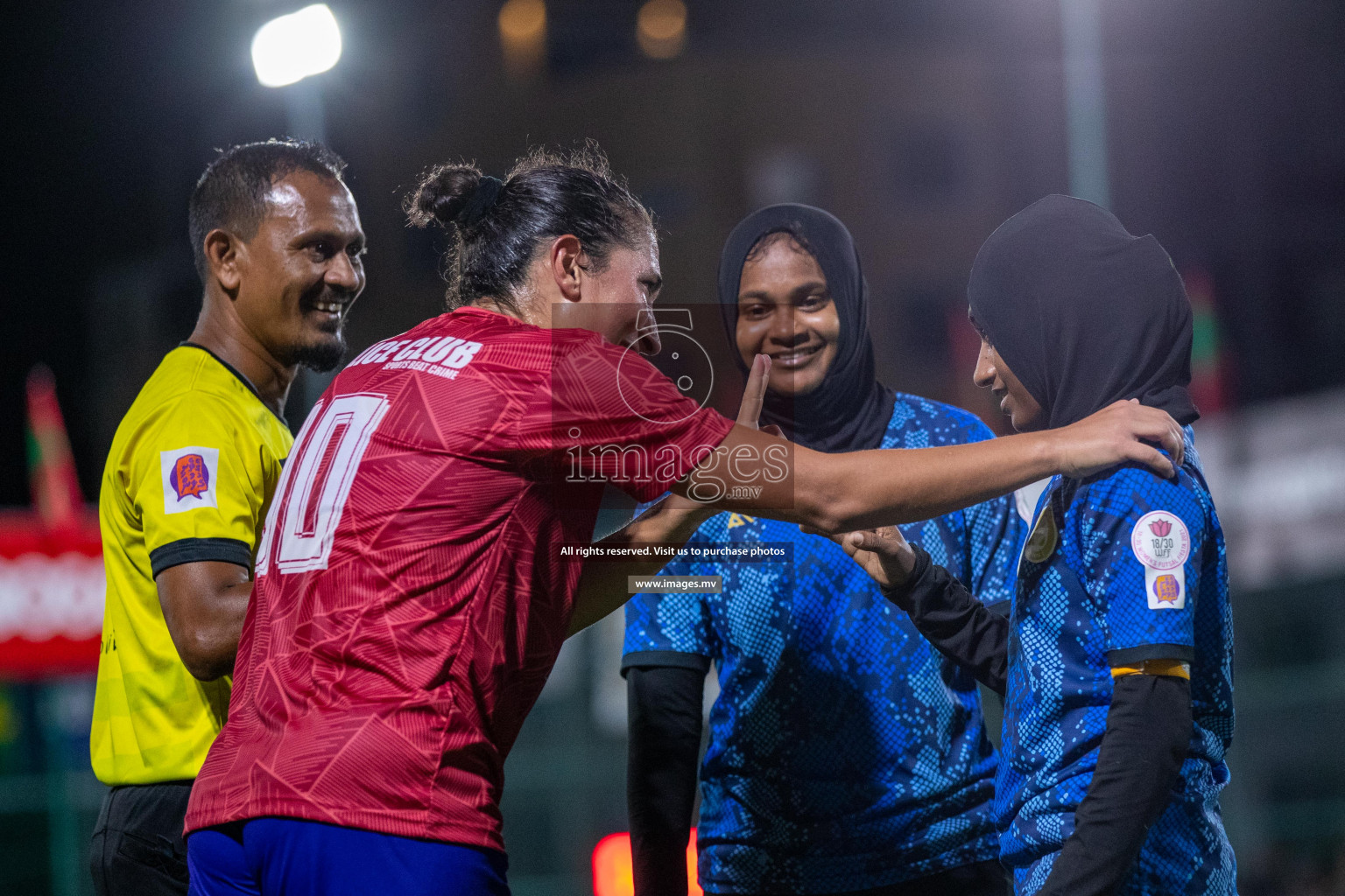 MPL vs Police Club in the Semi Finals of 18/30 Women's Futsal Fiesta 2021 held in Hulhumale, Maldives on 14th December 2021. Photos: Ismail Thoriq / images.mv