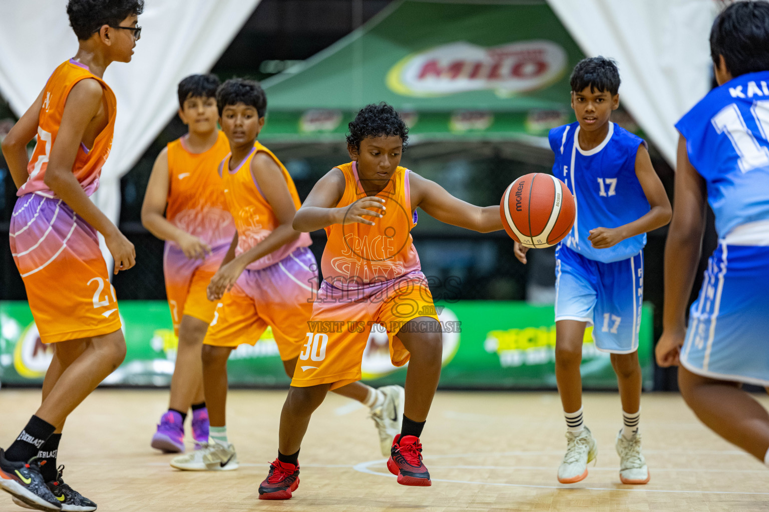 Milo 5 x 5 Junior Challenge 2025 - Basketball tournament held in Basketball Training Center, Male', Maldives on Thursday, 09th October 2025. 
Photo by: Hassan Simah / Images.mv