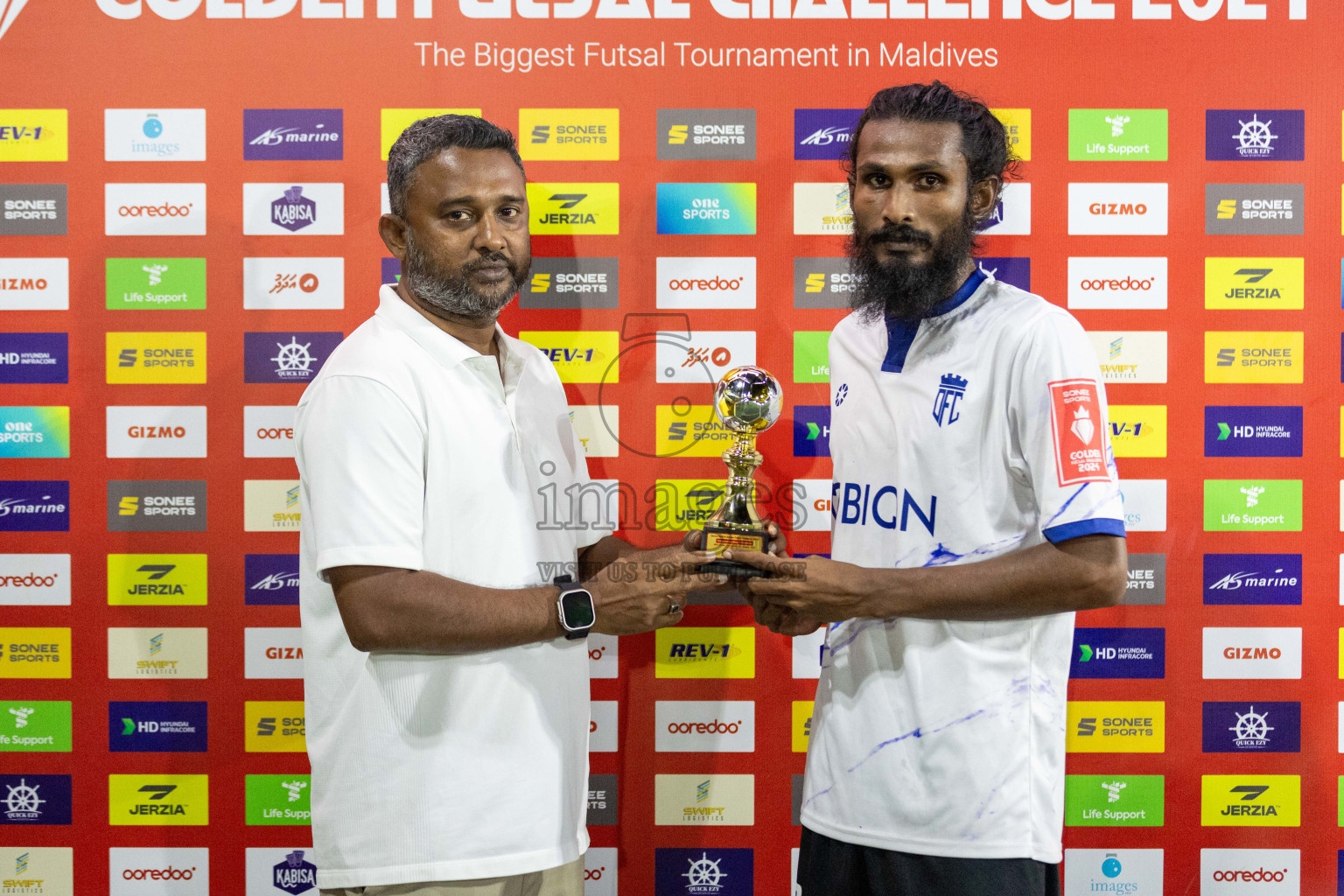 ADh Hangnaameedhoo VS ADh Omadhoo in Day 12 of Golden Futsal Challenge 2024 was held on Friday, 26th January 2024, in Hulhumale', Maldives Photos: Nausham Waheed / images.mv