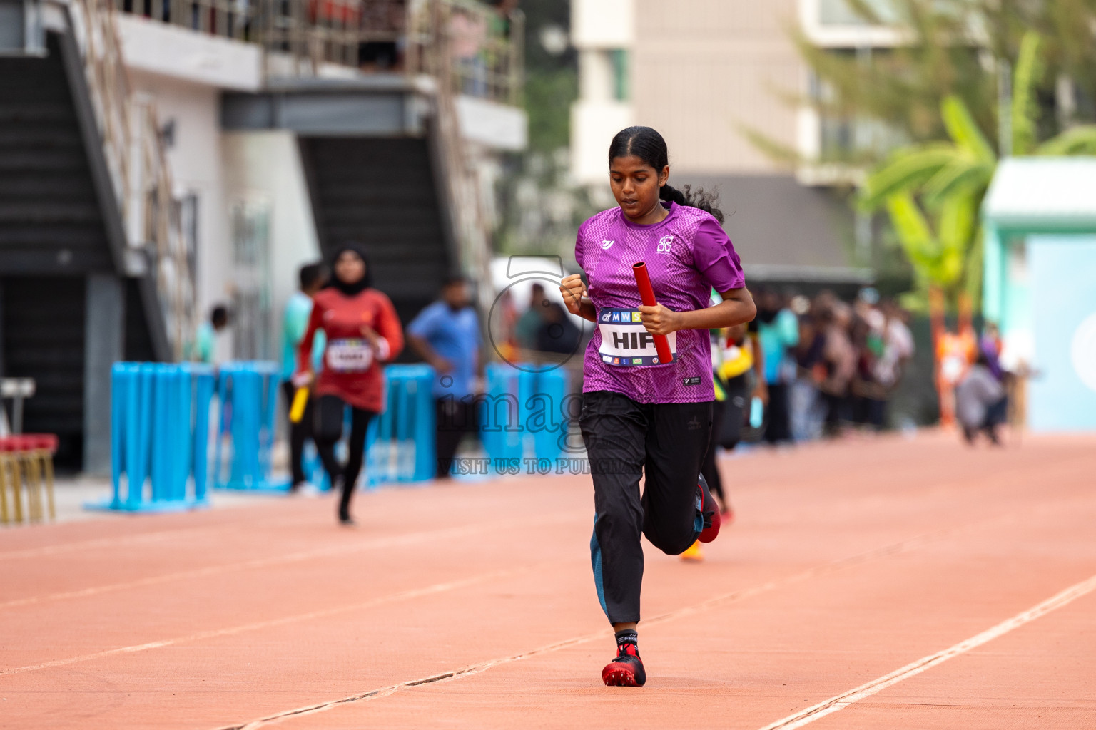 Day 6 of MWSC Interschool Athletics Championships 2024 held in Hulhumale Running Track, Hulhumale, Maldives on Thursday, 14th November 2024. Photos by: Ismail Thoriq / Images.mv