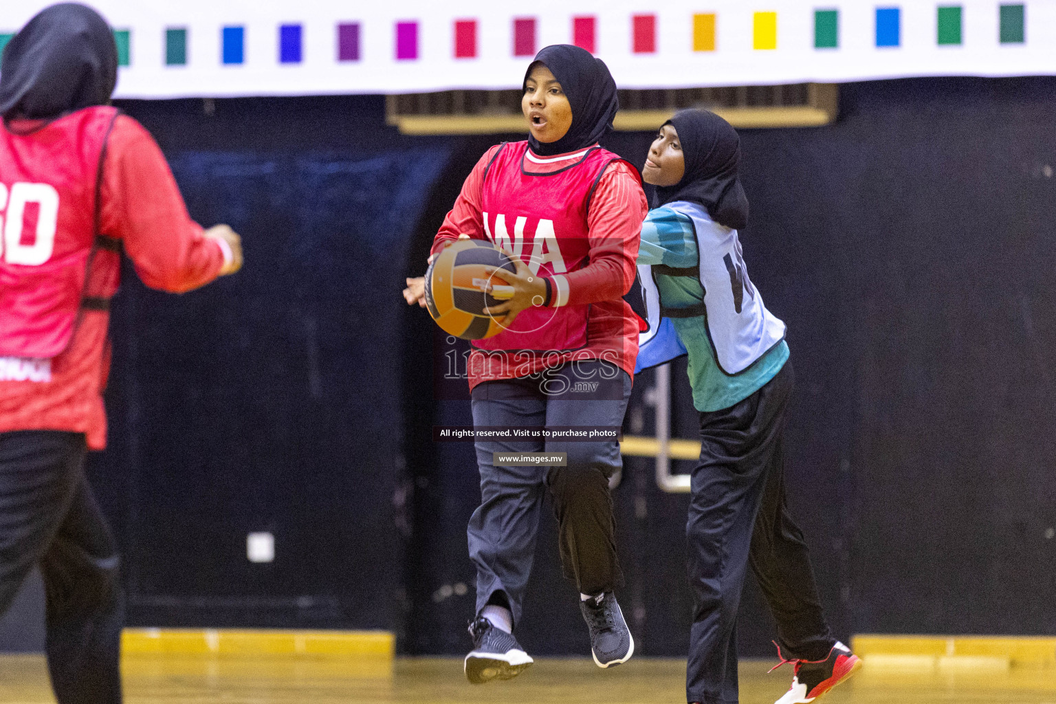 Day4 of 24th Interschool Netball Tournament 2023 was held in Social Center, Male', Maldives on 30th October 2023. Photos: Nausham Waheed / images.mv