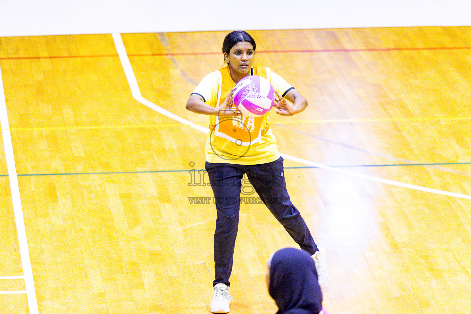 KYRC vs Sports Club Shining Star in Day 10 of National Netball Tournament 2025 held in Social Center at Male', Maldives on Tuesday, 27th May 2025. Photos: Nausham Waheed / images.mv