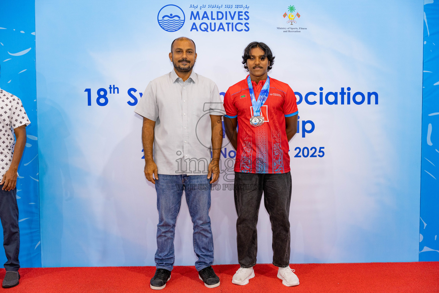 18th Swimming Association Championship 2025, Closing Ceremony was held on Saturday, 29th November 2025 at Swimming Track Hulhumale', Maldives. Photos: Areef Adam / images.mv
