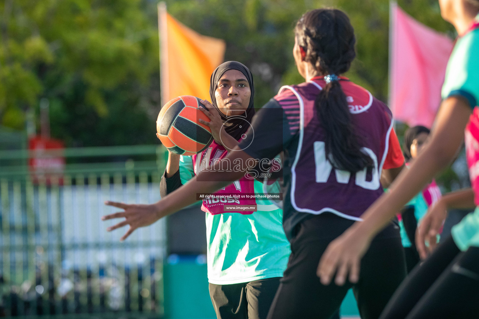 Day 6 of 20th Milo National Netball Tournament 2023, held in Synthetic Netball Court, Male', Maldives on 4th June 2023 Photos: Nausham Waheed/ Images.mv