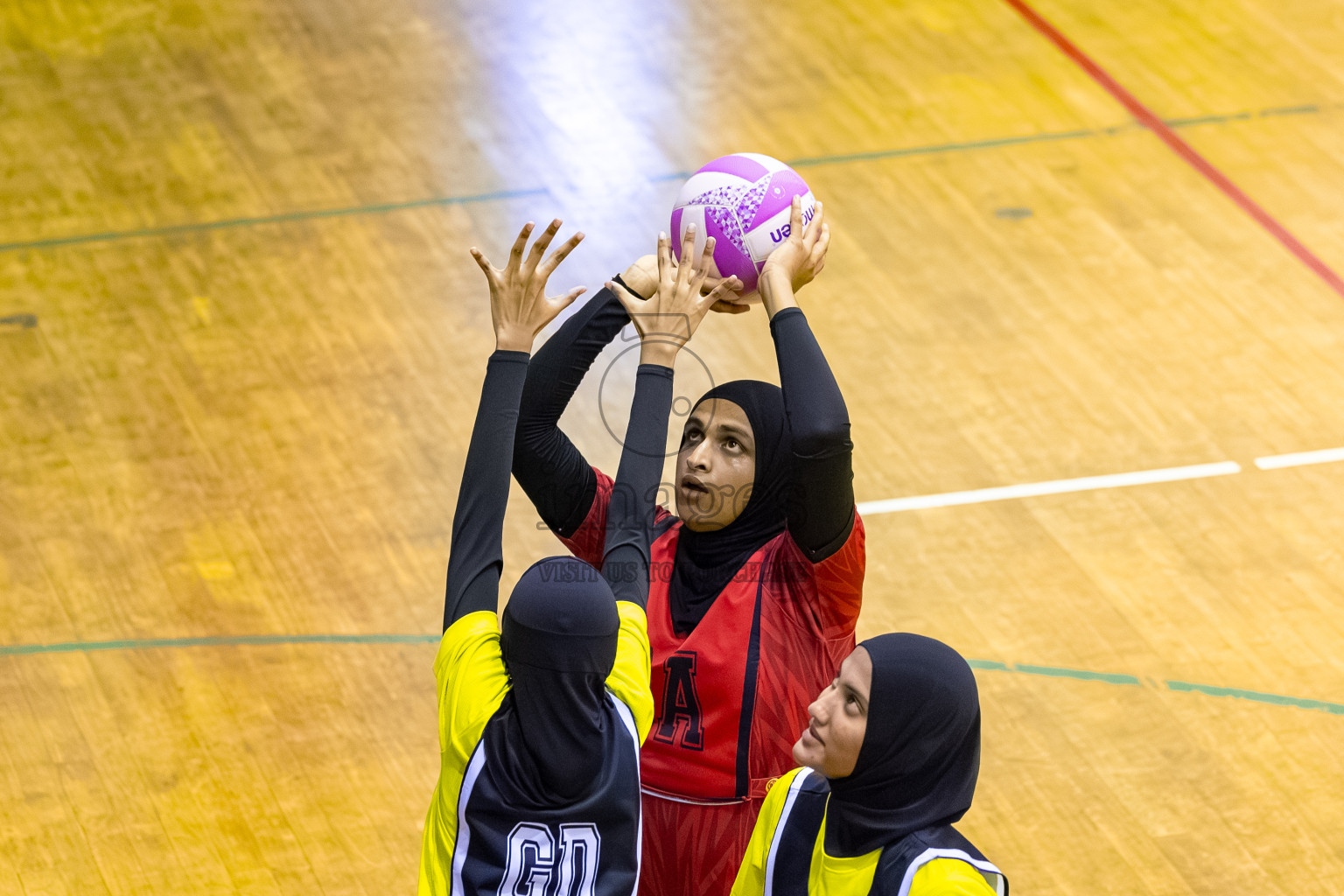 C Matrix vs KYRC in the Final of 24th Milo Netball Association Championship was held in Social Center at Male', Maldives on Thursday, 11th September 2025. Photos: Mohamed Mahfooz Moosa / images.mv
