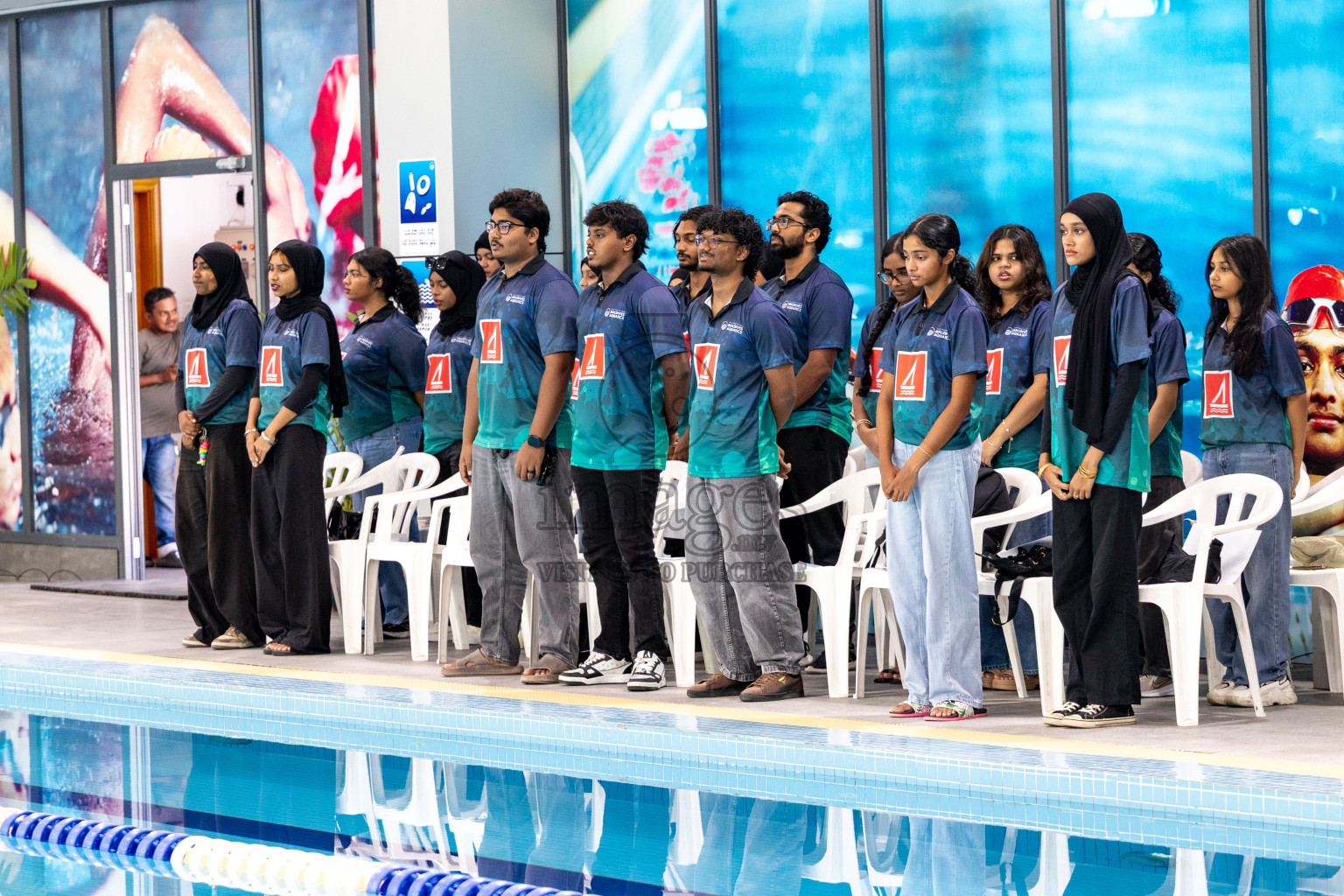 Closing Ceremony of BML 21st Interschool Swimming Competition 2025 .was held in Hulhumale' Swimming Pool, Hulhumale', Maldives on Saturday, 18th October 2025. 
Photos: Hassan Simah / images.mv