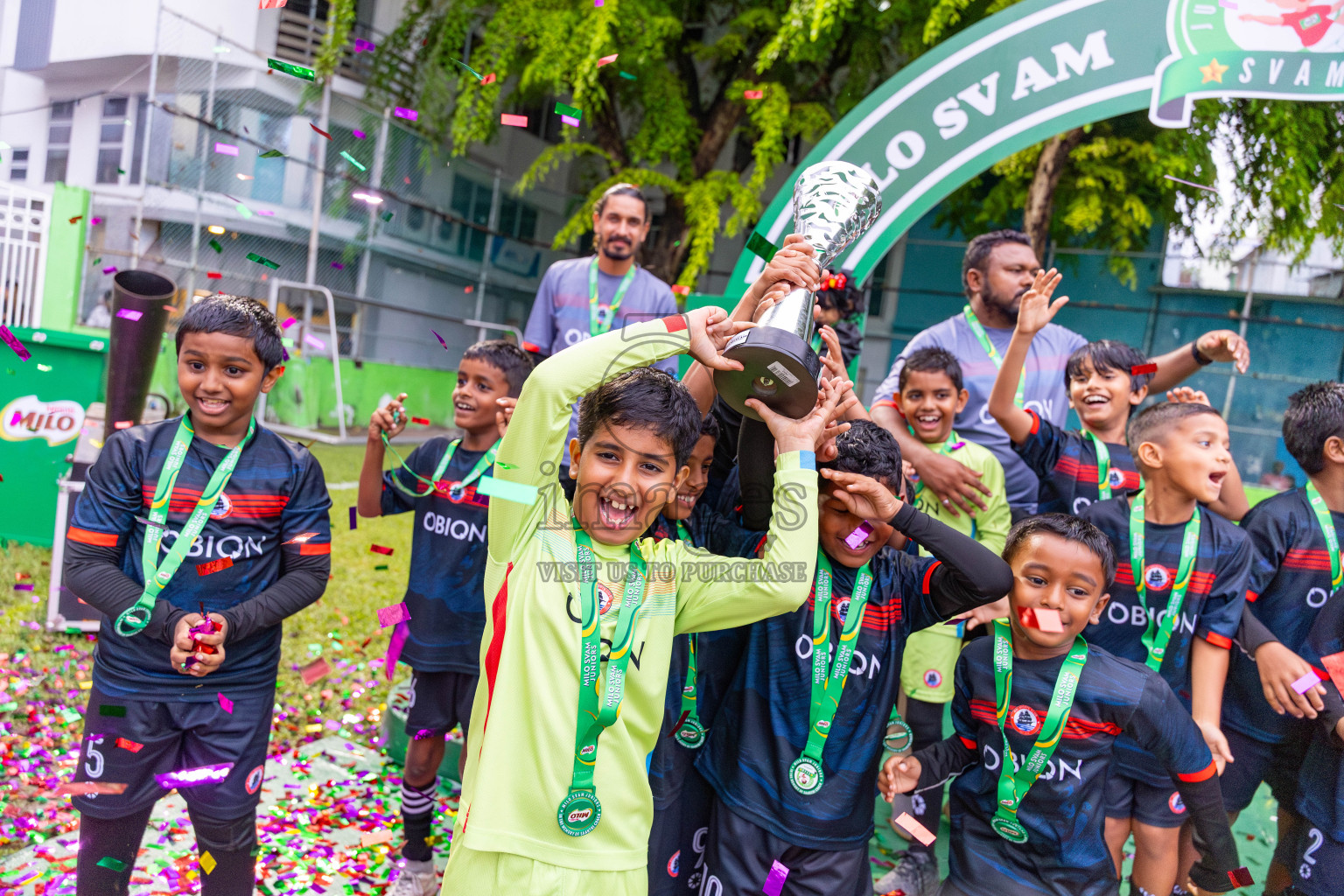 Day 3 of MILO SVAM Juniors 2025 (U-8) was held at Henveiru Stadium in Male', Maldives on Saturday, 28th June 2025. Photos: Ismail Thoriq / images.mv