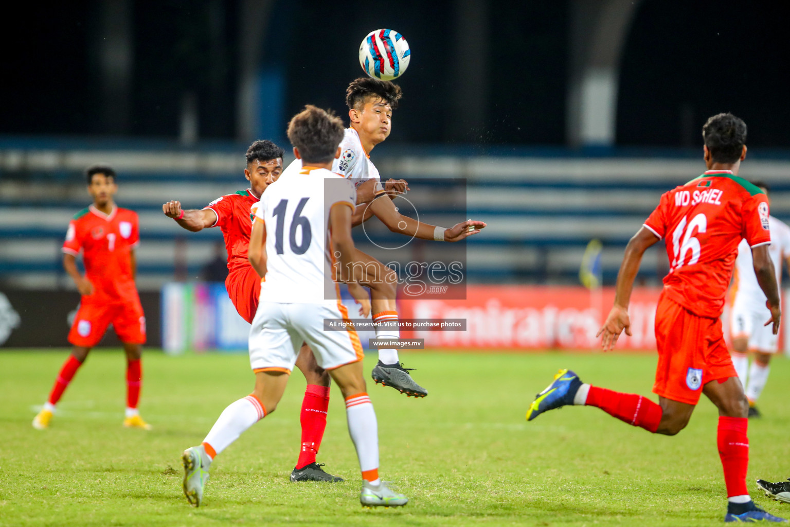 Bhutan vs Bangladesh in SAFF Championship 2023 held in Sree Kanteerava Stadium, Bengaluru, India, on Wednesday, 28th June 2023. Photos: Nausham Waheed, Hassan Simah / images.mv