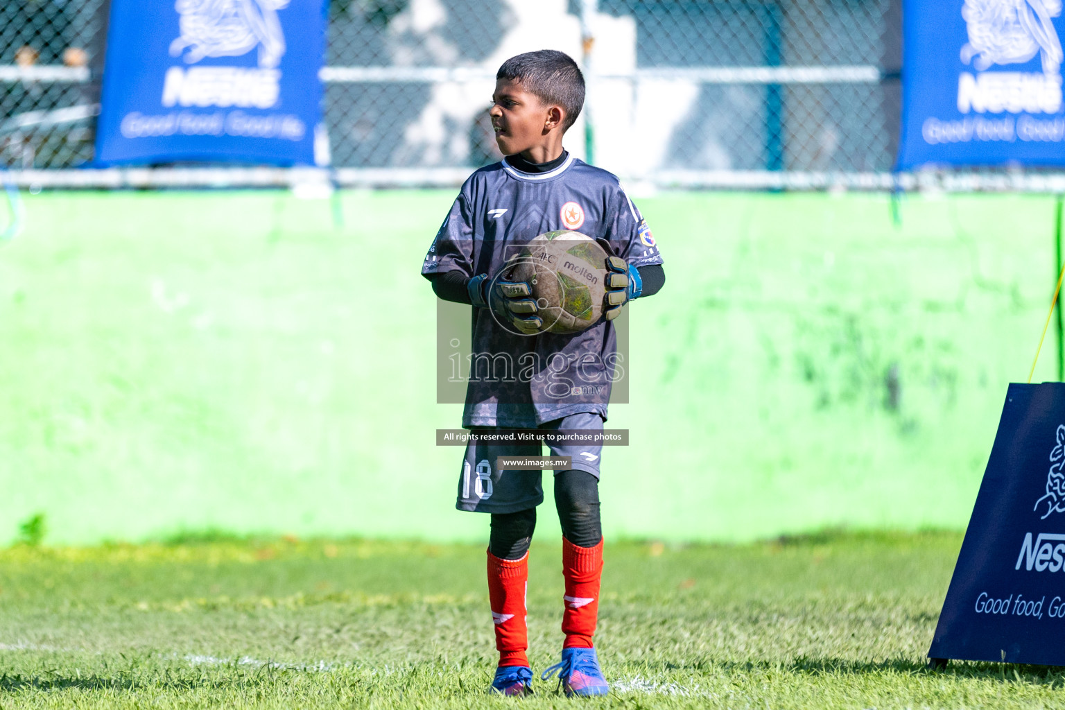 Day 3 of Nestle Kids Football Fiesta, held in Henveyru Football Stadium, Male', Maldives on Friday, 13th October 2023 Photos: Nausham Waheed/ images.mv