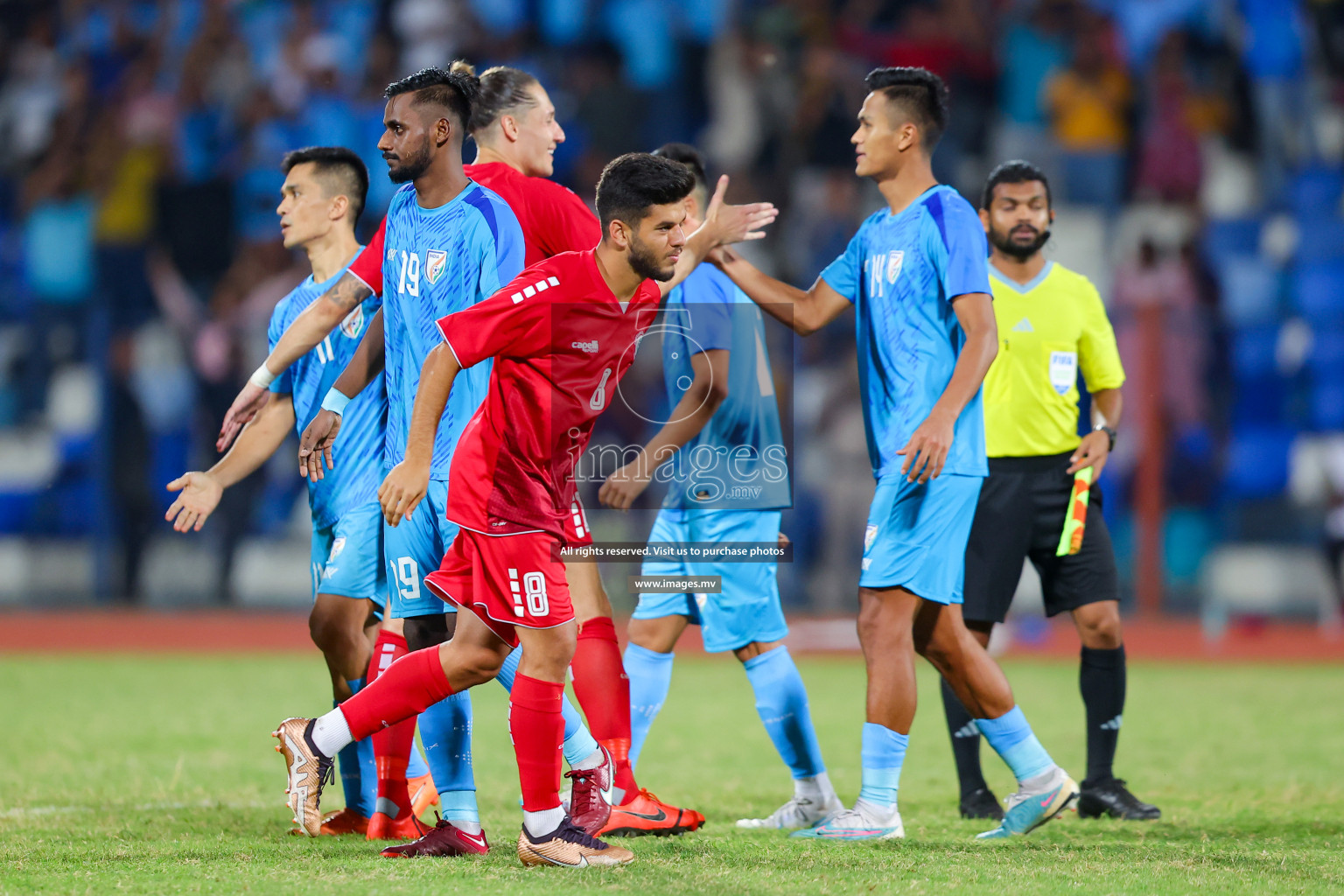 Lebanon vs India in the Semi-final of SAFF Championship 2023 held in Sree Kanteerava Stadium, Bengaluru, India, on Saturday, 1st July 2023. Photos: Nausham Waheed, Hassan Simah / images.mv