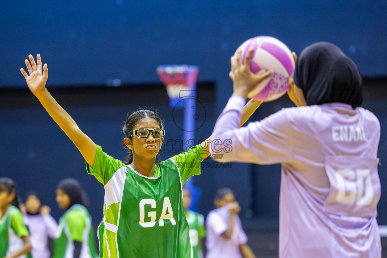 Day 5 of 26th Inter-School Netball Tournament 2025 was held in Social Center Indoor Hall on Wednesday, 22nd October 2025. Photos: Ismail Thoriq / images.mv
