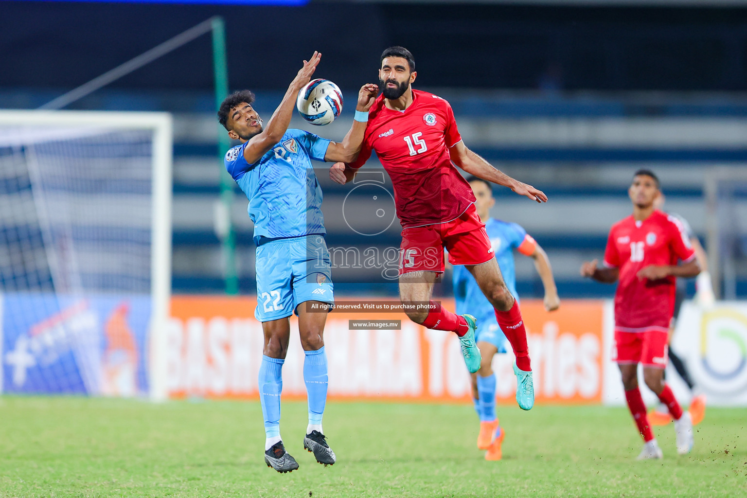 Lebanon vs India in the Semi-final of SAFF Championship 2023 held in Sree Kanteerava Stadium, Bengaluru, India, on Saturday, 1st July 2023. Photos: Nausham Waheed, Hassan Simah / images.mv