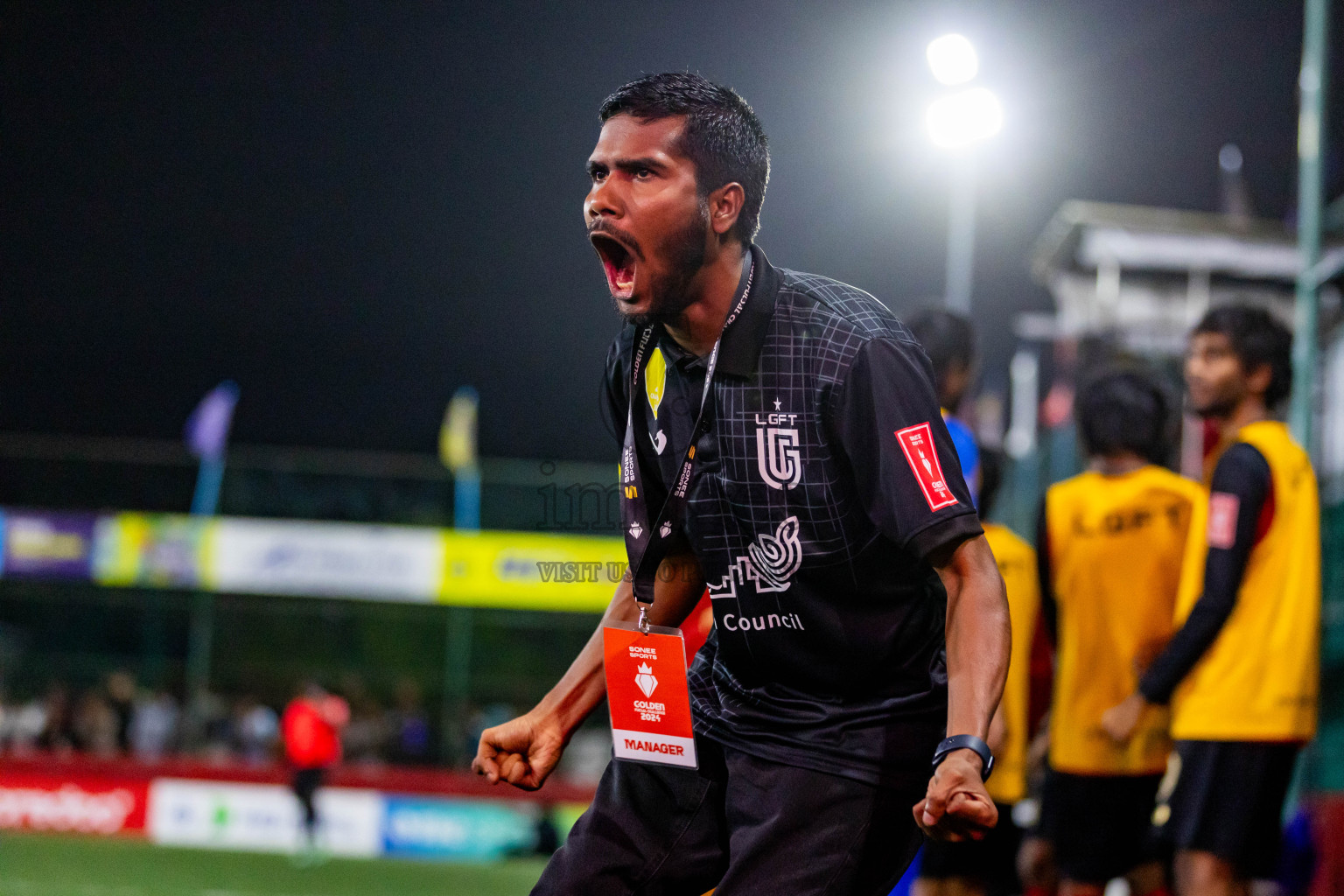 L Gan vs L Isdhoo in Day 28 of Golden Futsal Challenge 2024 was held on Sunday , 11th February 2024 in Hulhumale', Maldives Photos: Nausham Waheed / images.mv