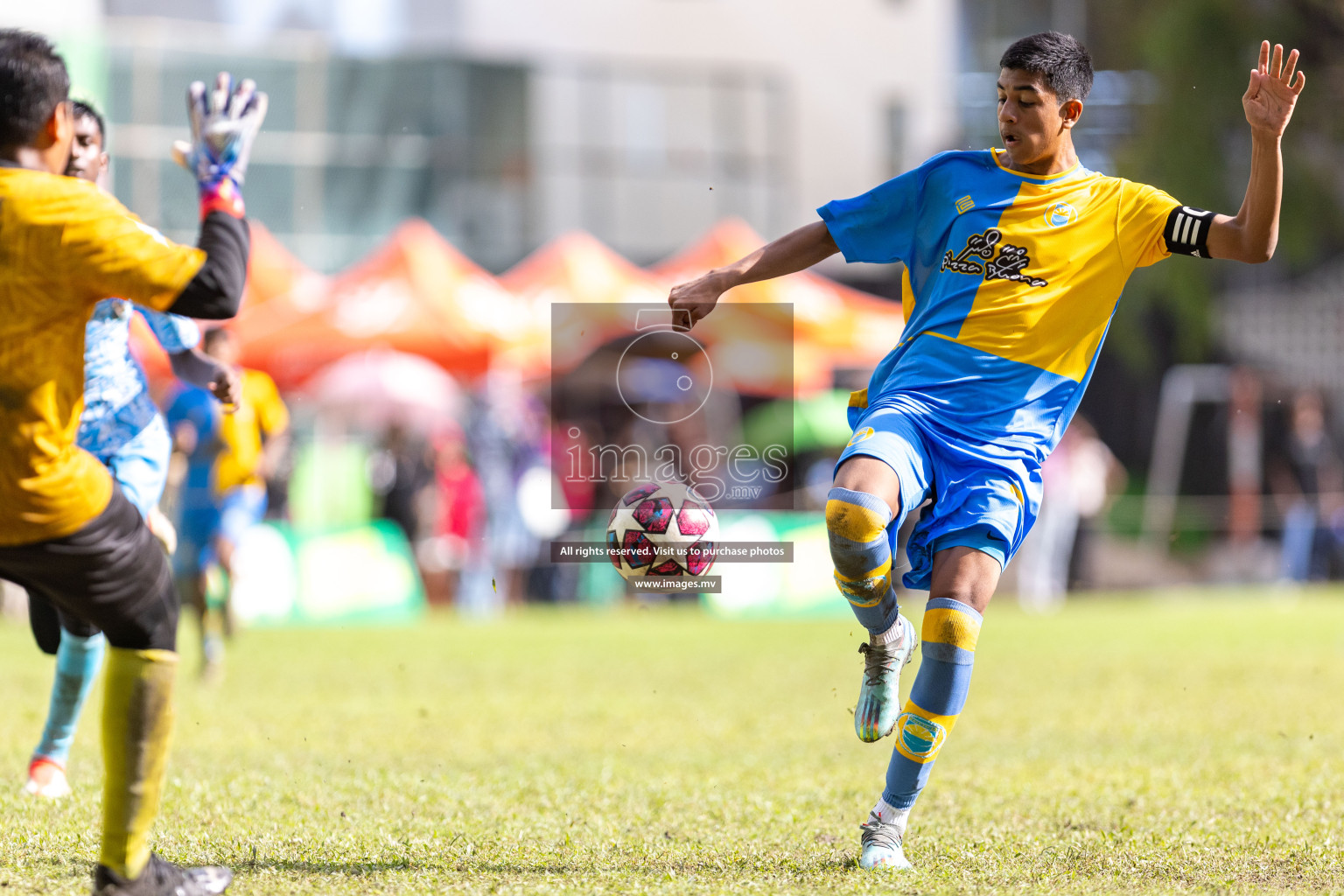 Day 2 of MILO Academy Championship 2023 (u14) was held in Henveyru Stadium Male', Maldives on 4th November 2023. Photos: Nausham Waheed / images.mv