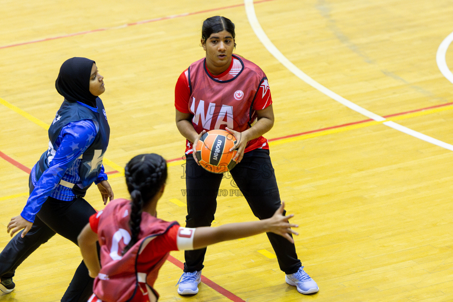 Day 2 of 25th Inter-School Netball Tournament was held in Social Center at Male', Maldives on Saturday, 10th August 2024. Photos: Nausham Waheed/ Mohamed Mahfooz Moosa / images.mv