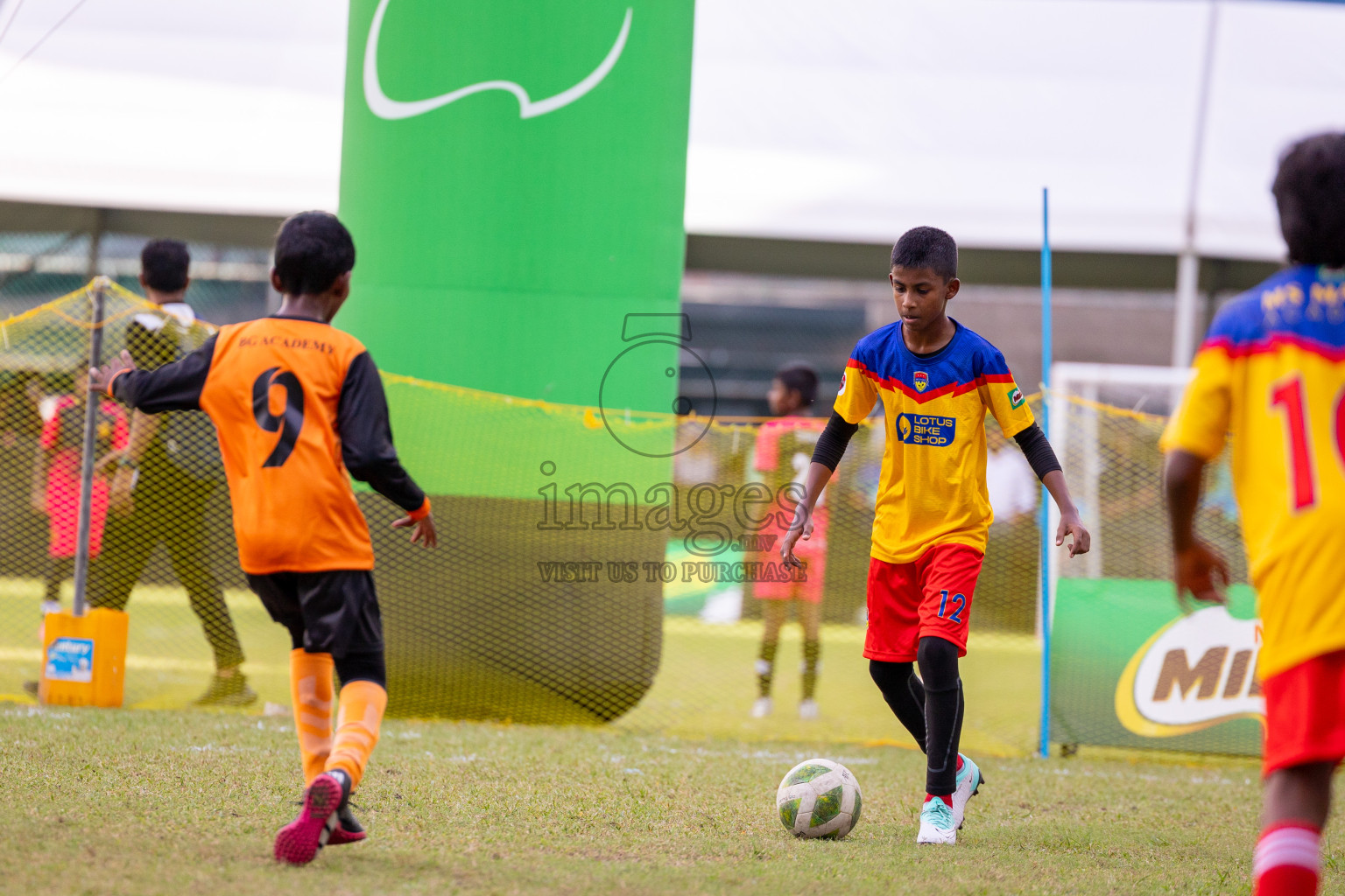 Day 1 of MILO Academy Championship 2024 - U12 was held at Henveiru Grounds in Male', Maldives on Thursday, 4th July 2024. 
Photos: Ismail Thoriq / images.mv