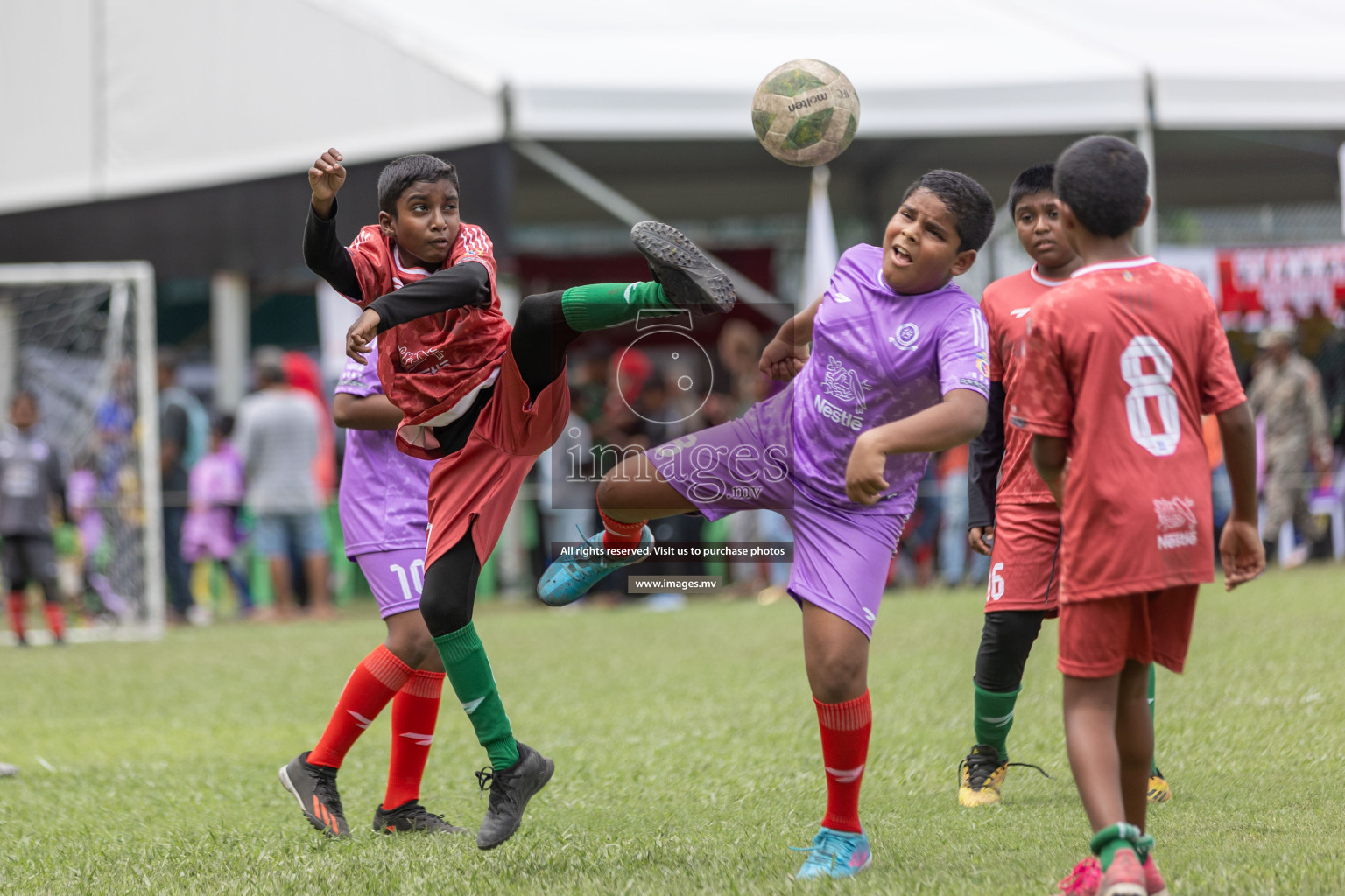 Day 1 of Nestle kids football fiesta, held in Henveyru Football Stadium, Male', Maldives on Wednesday, 11th October 2023 Photos: Shut Abdul Sattar/ Images.mv