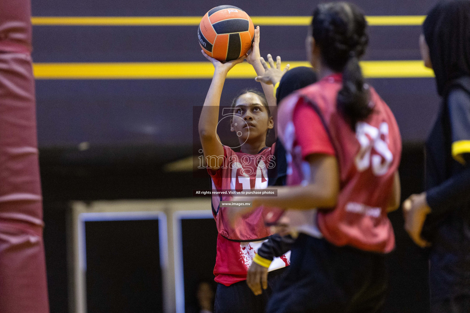 Day6 of 24th Interschool Netball Tournament 2023 was held in Social Center, Male', Maldives on 1st November 2023. Photos: Nausham Waheed / images.mv