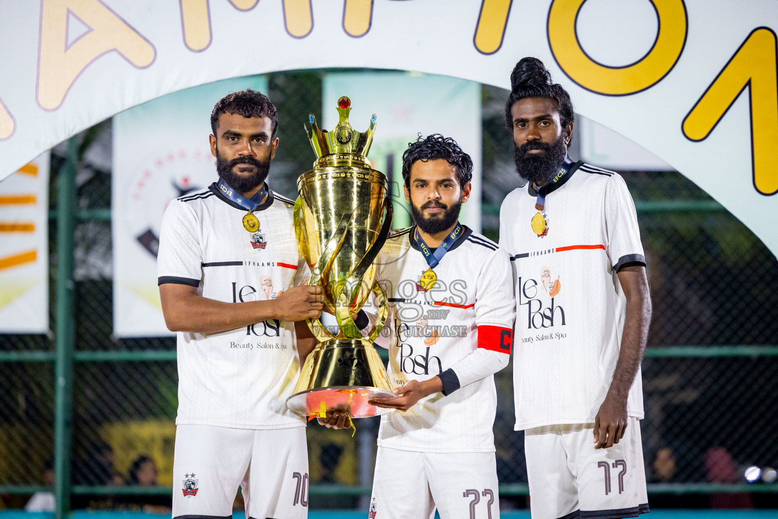 Ifhaams vs Dee Cee Jay SC in Final of Laamehi Dhiggaru Ekuveri Futsal Challenge 2025 was held on Tuesday, 29th July 2025, at Dhiggaru Futsal Ground, Dhiggaru, Maldives Photos: Nausham Waheed  / images.mv