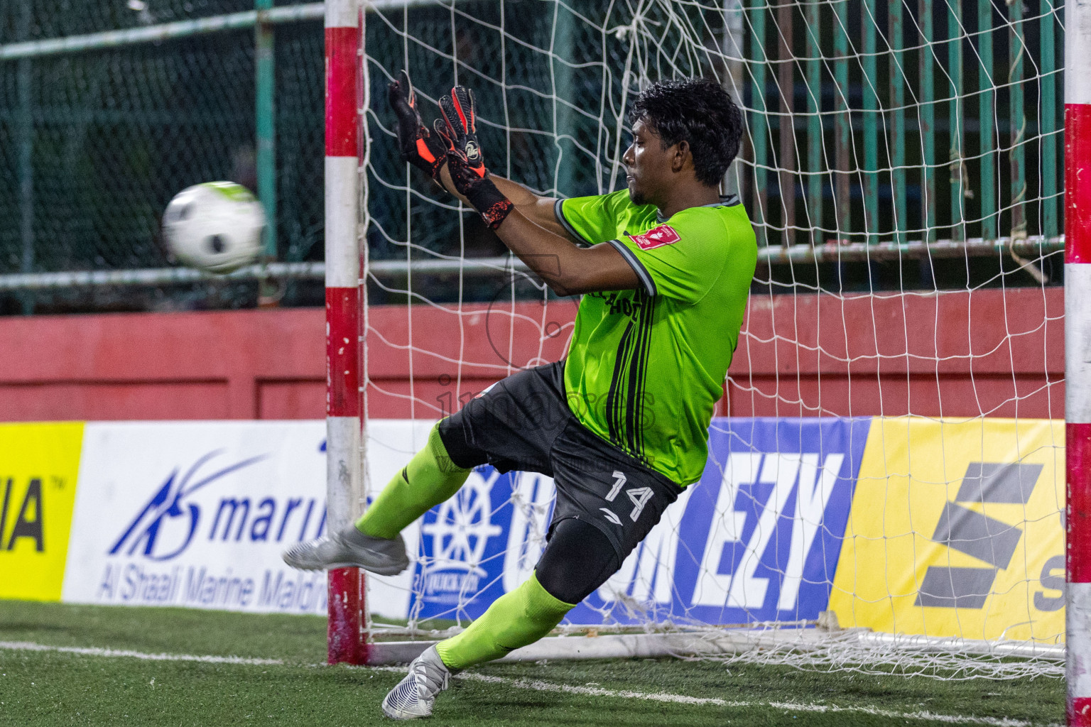 HDh Nellaidhoo VS HDh Nolhivaranfaru in Day 14 of Golden Futsal Challenge 2024 was held on Sunday, 28th January 2024, in Hulhumale', Maldives Photos: Nausham Waheed / images.mv