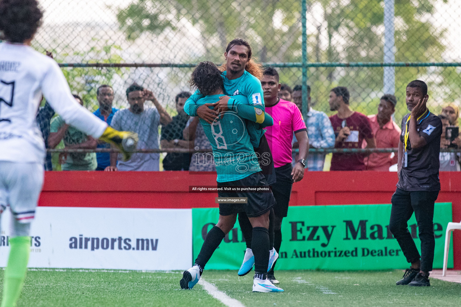 M. Naalaafushi vs M. Mulak in Day 6 of Golden Futsal Challenge 2023 on 10 February 2023 in Hulhumale, Male, Maldives