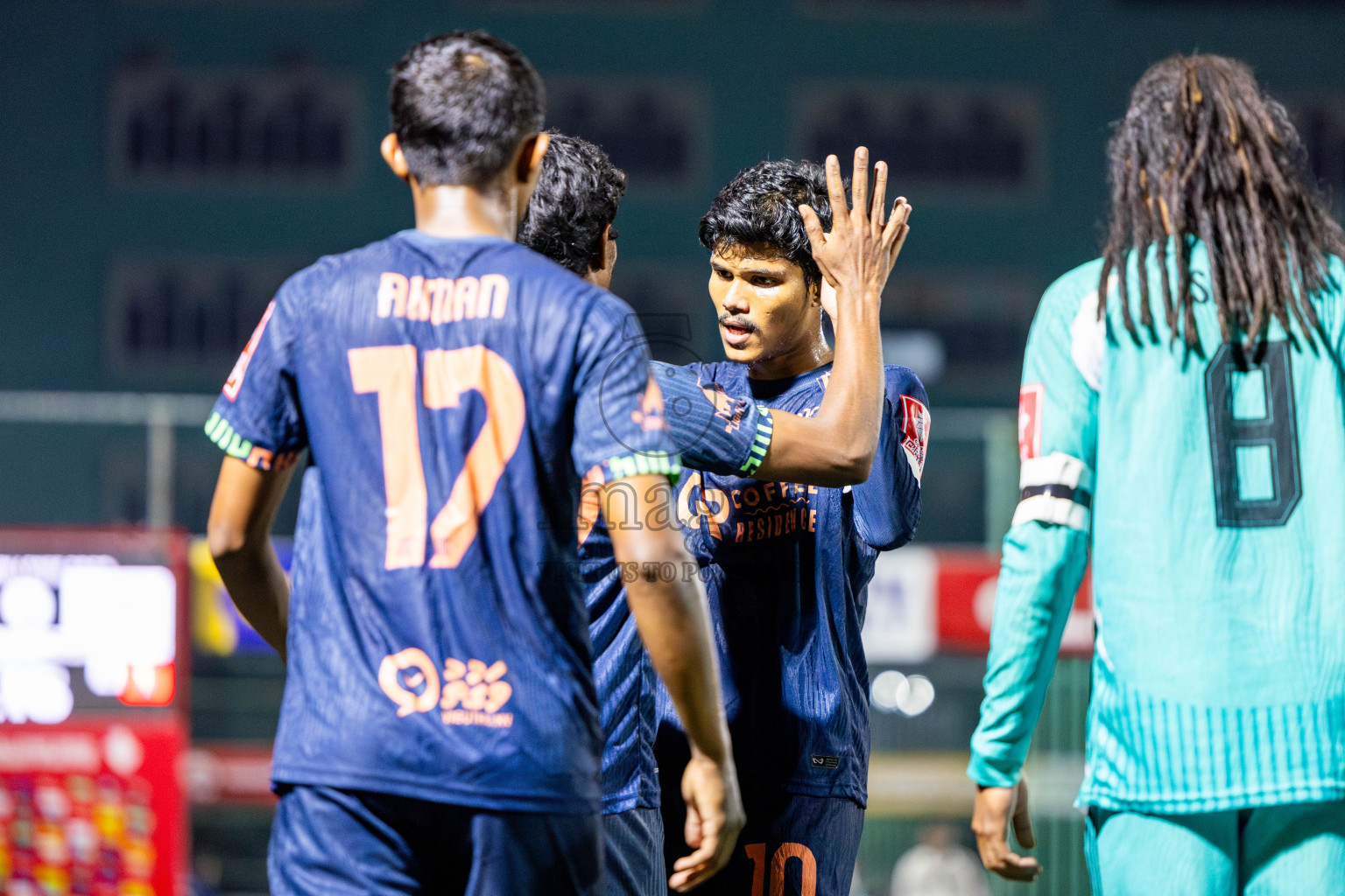 S Hithadhoo vs S Feydhoo in zone round on Day 32 of Golden Futsal Challenge 2025 was held on Wednesday , 5th February 2025, in Hulhumale', Maldives. Photos: Nausham Waheed / images.mv