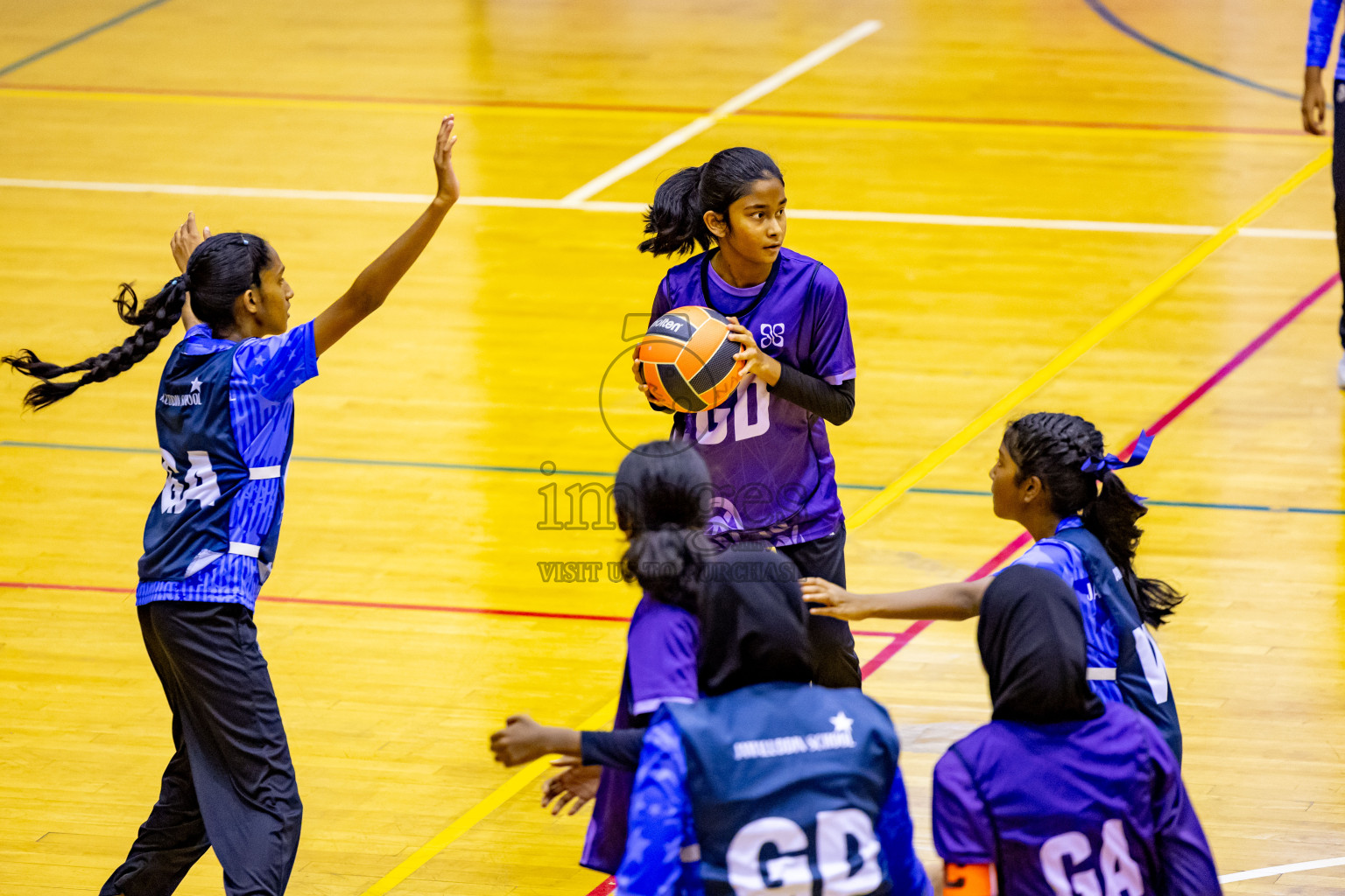 Day 7 of 25th Inter-School Netball Tournament was held in Social Center at Male', Maldives on Saturday, 17th August 2024. Photos: Nausham Waheed / images.mv