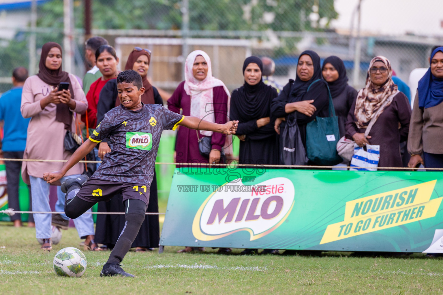 Day 1 of MILO Academy Championship 2024 - U12 was held at Henveiru Grounds in Male', Maldives on Thursday, 4th July 2024. 
Photos: Ismail Thoriq / images.mv