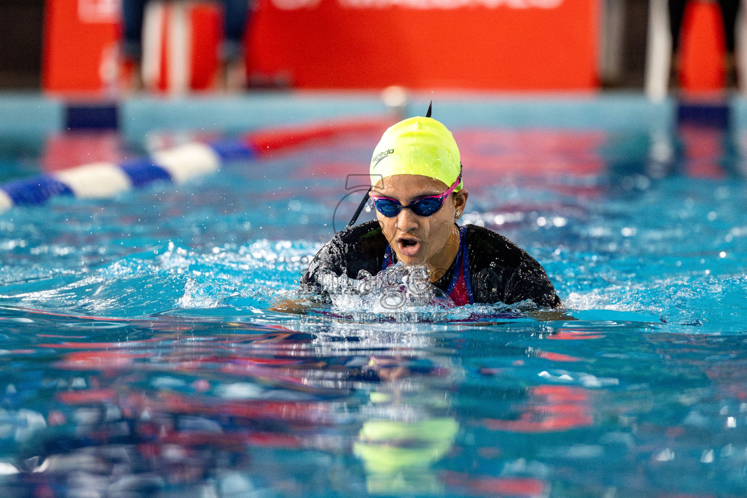 Day 5 of National Swimming Competition 2024 held in Hulhumale', Maldives on Tuesday, 17th December 2024. 
Photos: Hassan Simah / images.mv