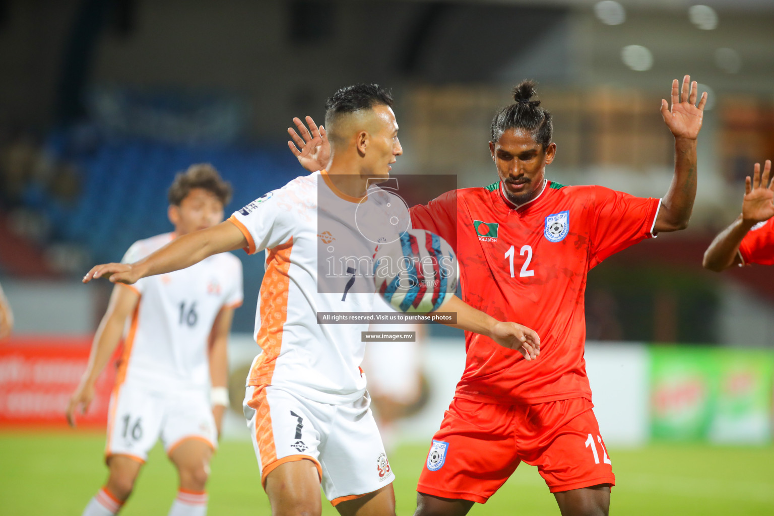 Bhutan vs Bangladesh in SAFF Championship 2023 held in Sree Kanteerava Stadium, Bengaluru, India, on Wednesday, 28th June 2023. Photos: Nausham Waheed, Hassan Simah / images.mv