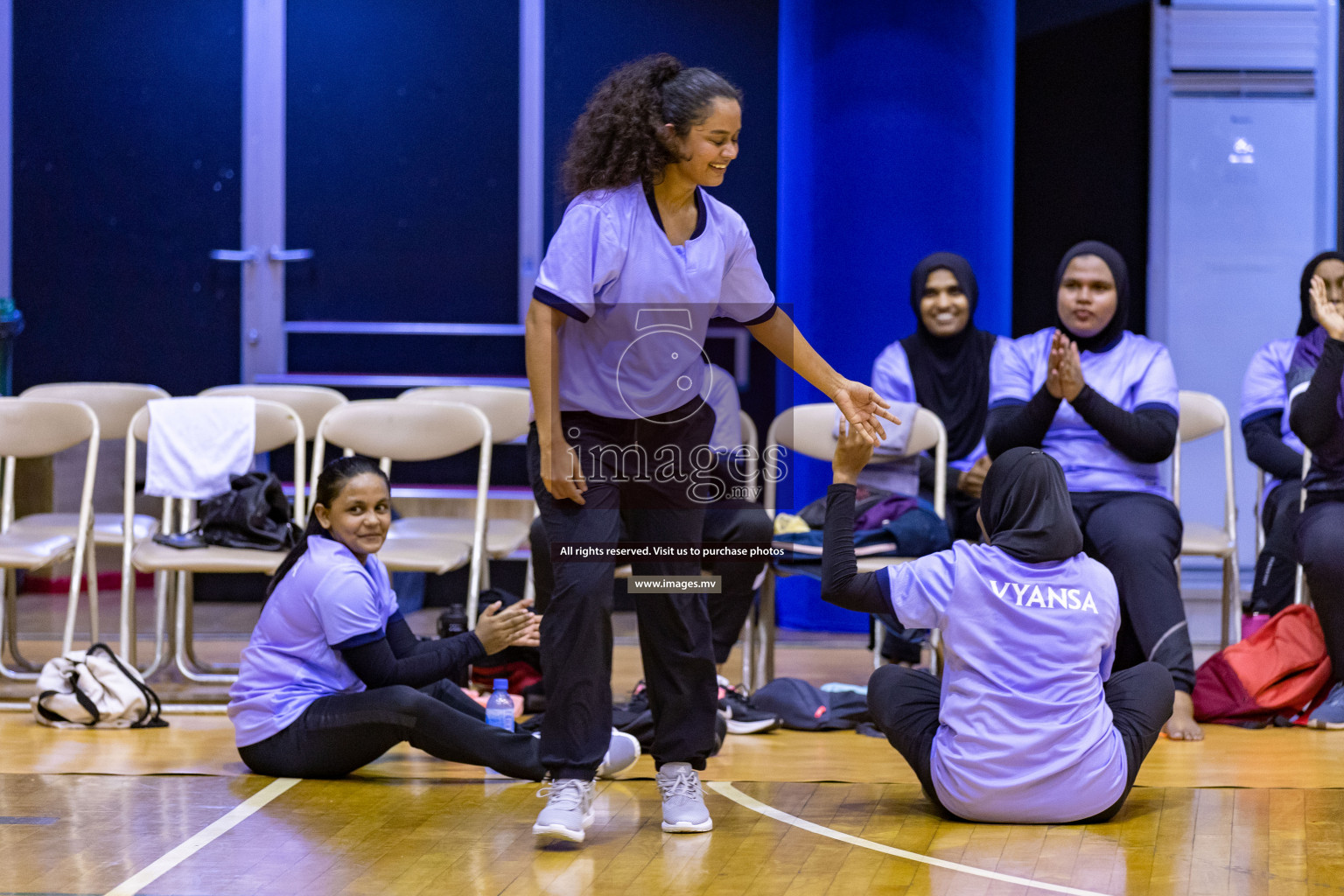 Sports Club Skylark vs Vyansa in the Milo National Netball Tournament 2022 on 17 July 2022, held in Social Center, Male', Maldives. 
Photographer: Hassan Simah / Images.mv