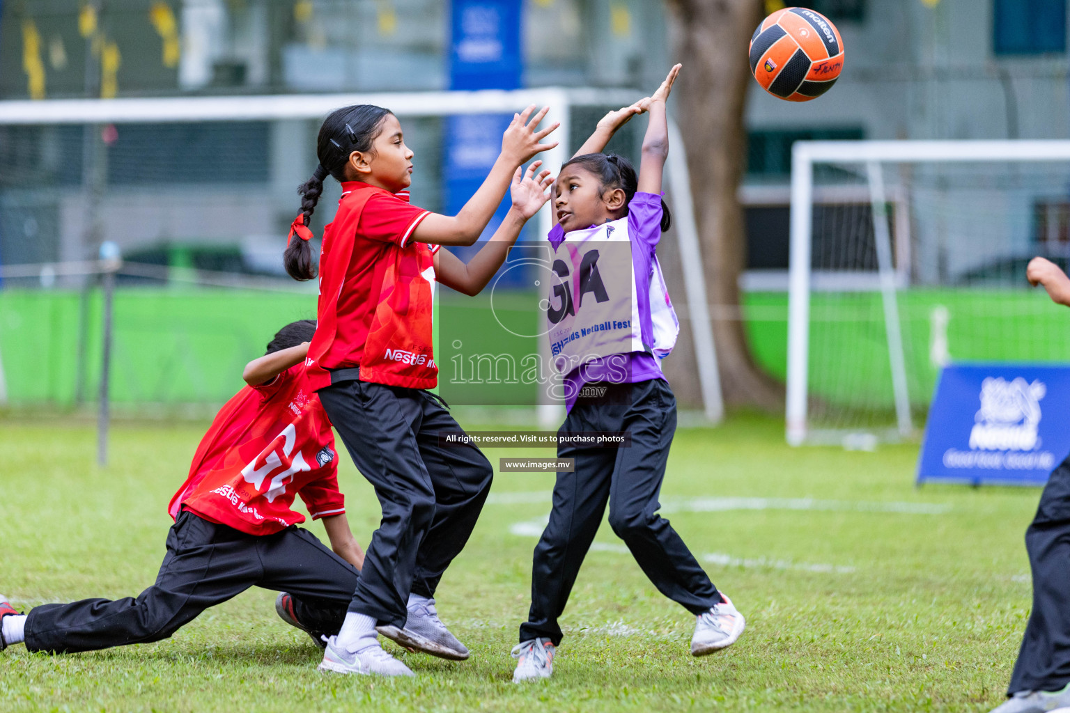 Day 1 of Nestle' Kids Netball Fiesta 2023 held in Henveyru Stadium, Male', Maldives on Thursday, 30th November 2023. Photos by Nausham Waheed / Images.mv