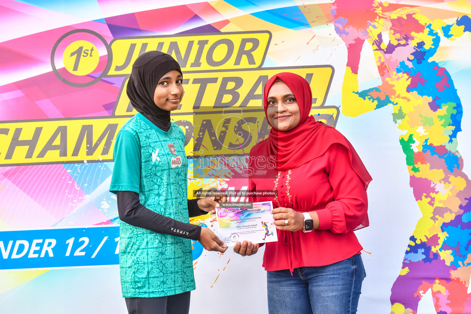 Final of Junior Netball Championship 2022 held in Male', Maldives on 19th March 2022. Photos by Nausham Waheed