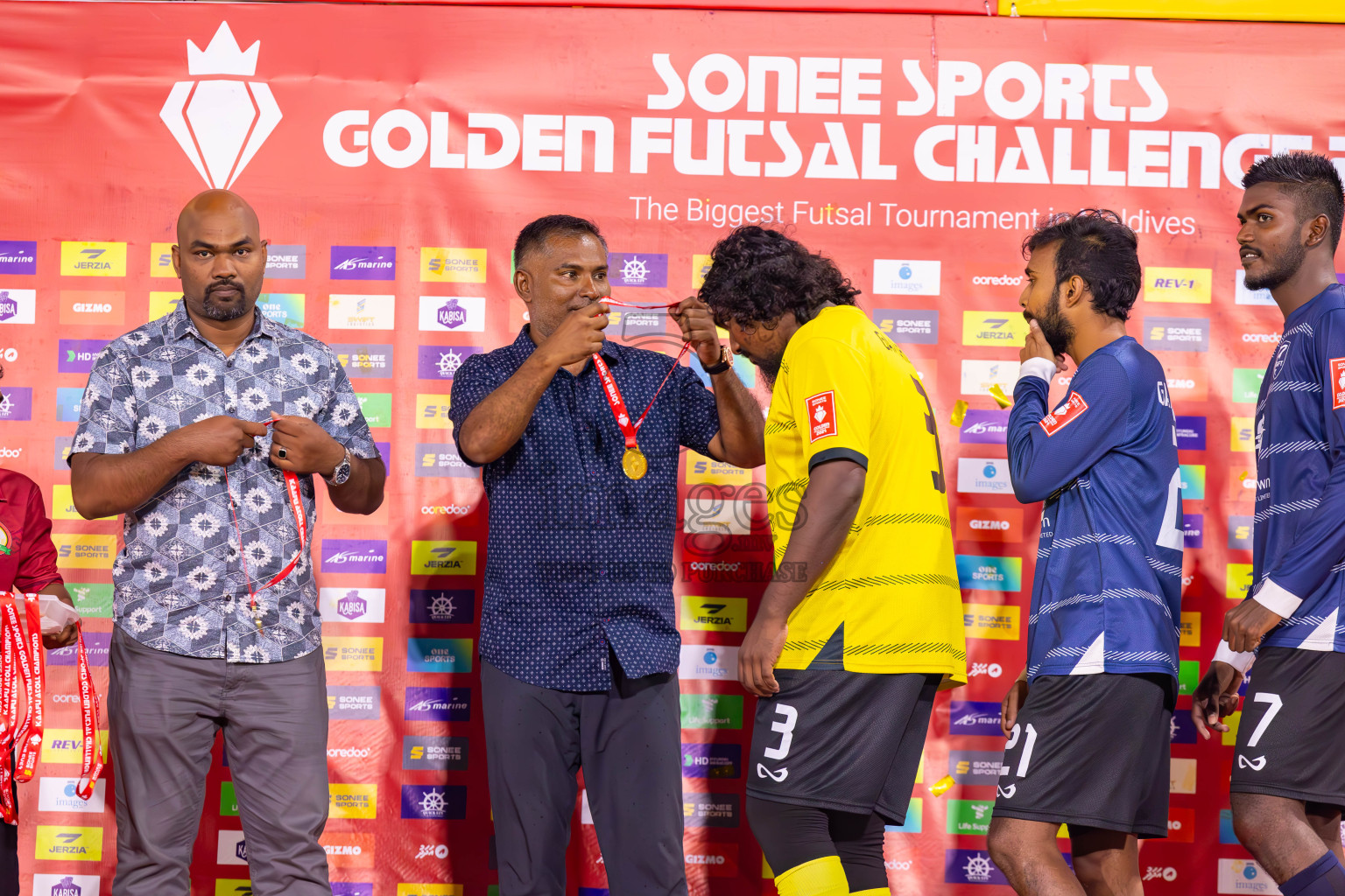 K Gaafaru vs K Kaashidhoo in Kaafu Atoll Final on Day 30 of Golden Futsal Challenge 2024, held on Tuesday , 14th February 2024 in Hulhumale', Maldives
Photos: Ismail Thoriq / images.mv