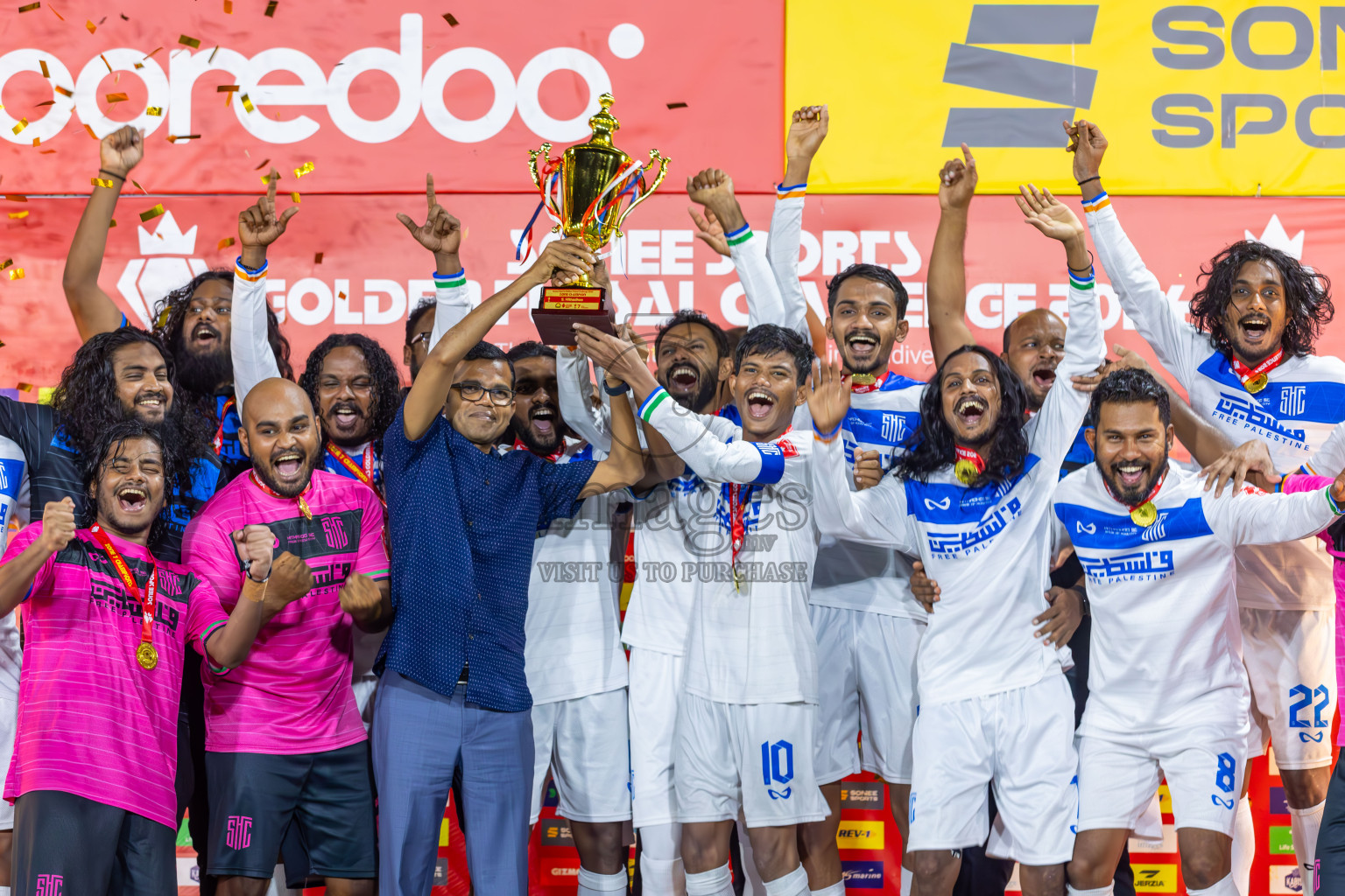 Dhanimagu vs S Hthadhoo in Zone  Final on Day 389 of Golden Futsal Challenge 2024 which was held on Saturday, 24th February 2024, in Hulhumale', Maldives Photos: Ismail Thoriq / images.mv